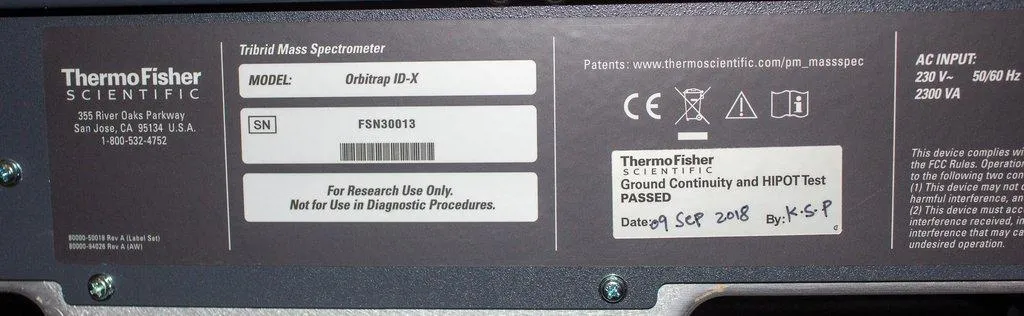 Thermo Fisher Scientific Orbitrap ID-X Tribrid Mass Spectrometer - FSN30013 - G (Good) - 220V