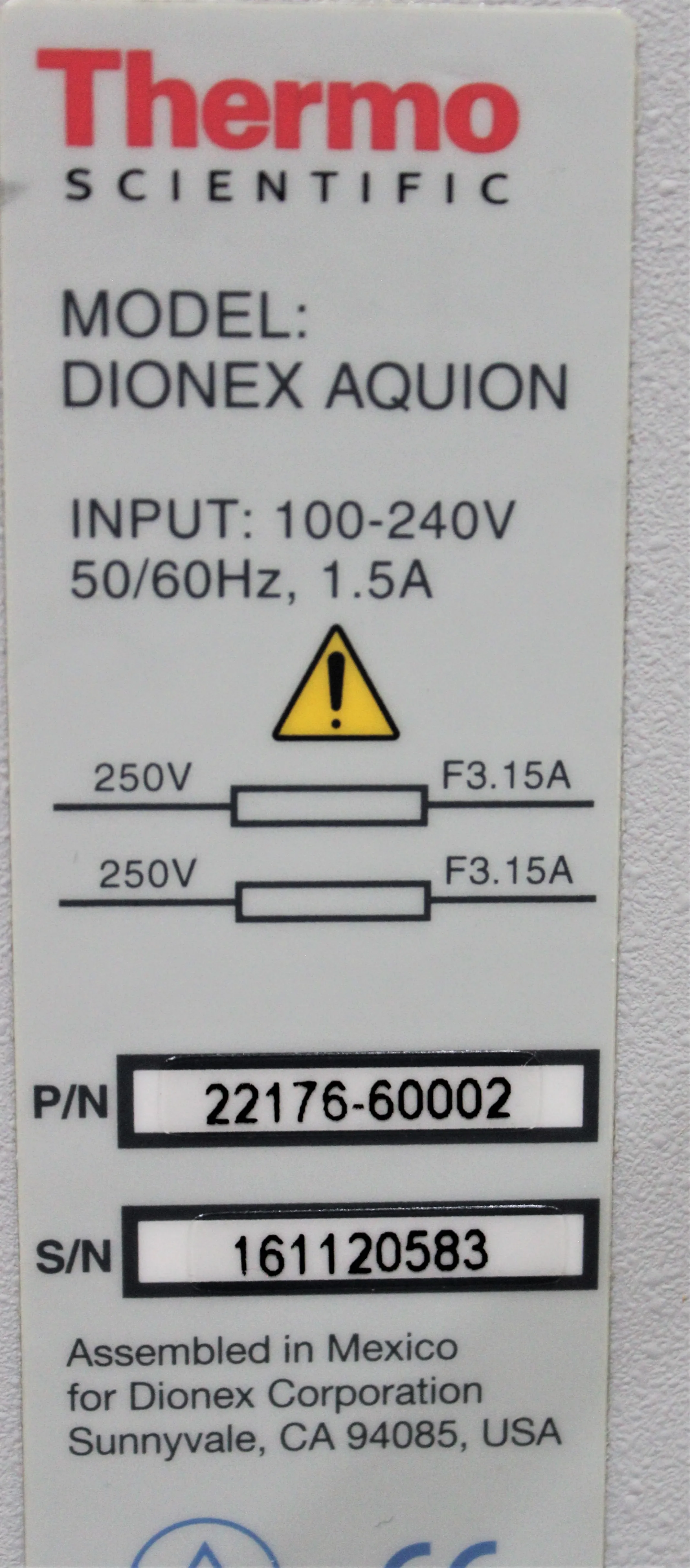 Thermo Scientific Dionex Aquion IC System