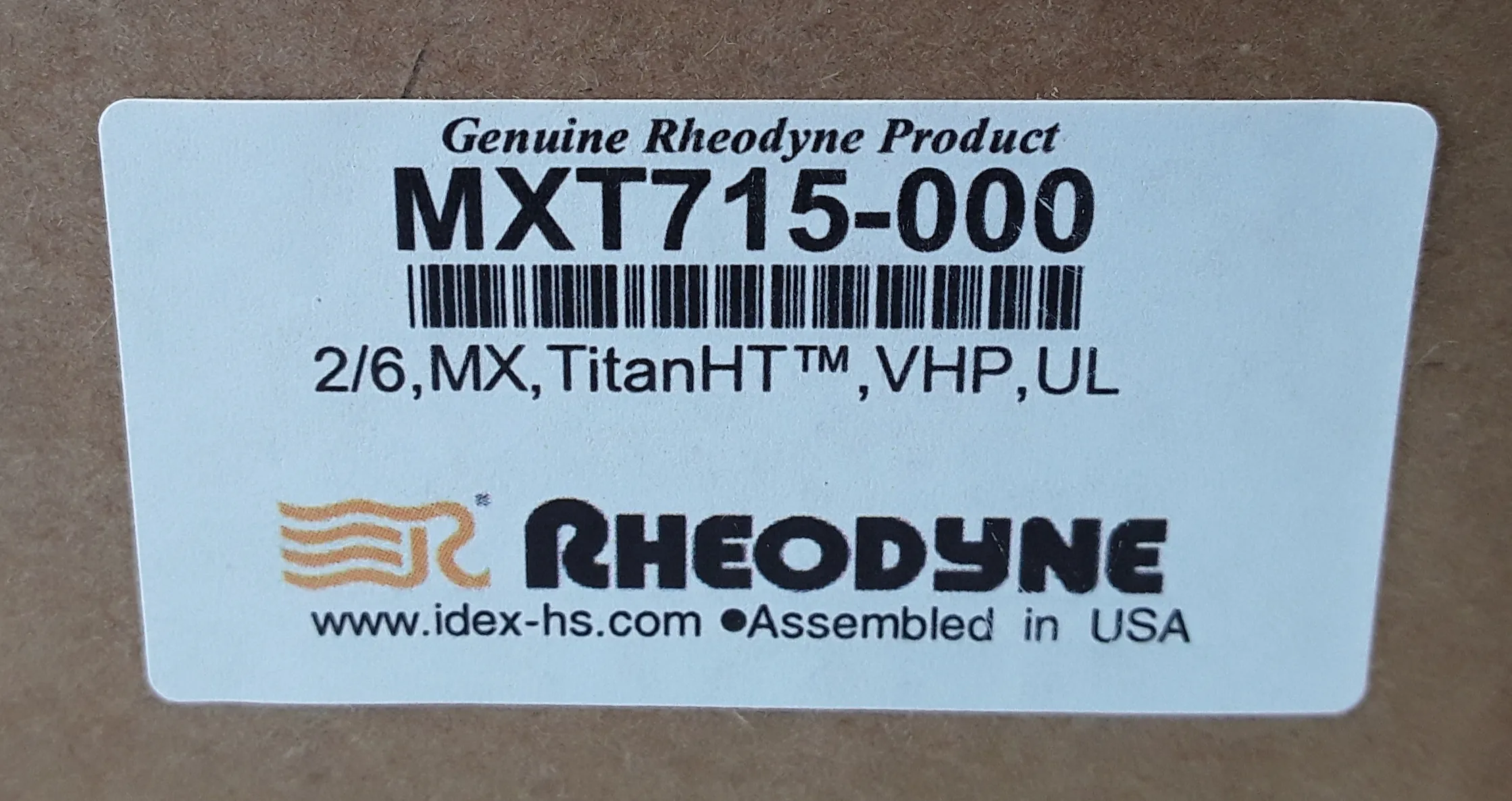 Rheodyne MXT715-000 2-position 6-port Switching Valve