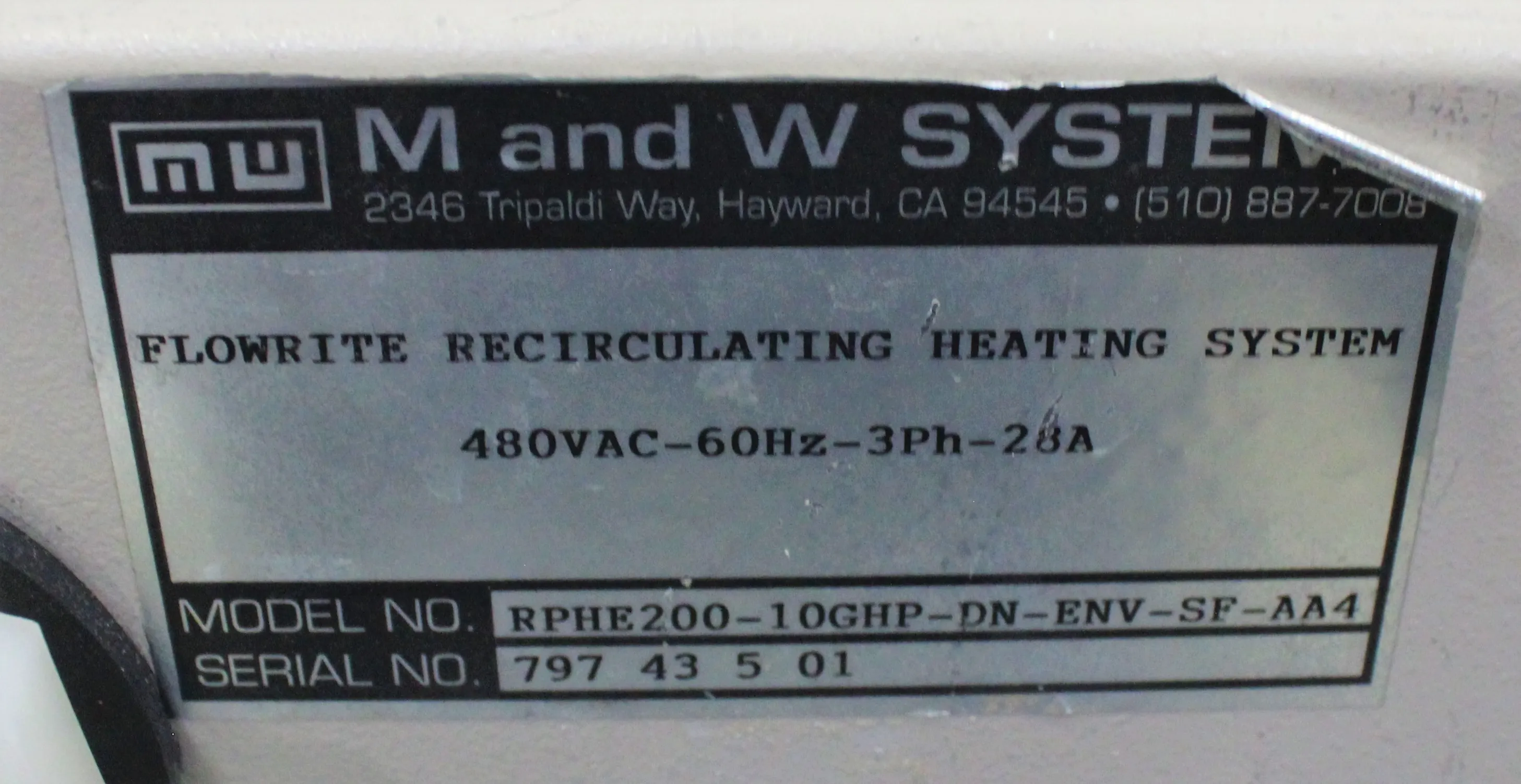 M and W Systems RPHE200-10GHP-DN-ENV-SF-AA4 Controller