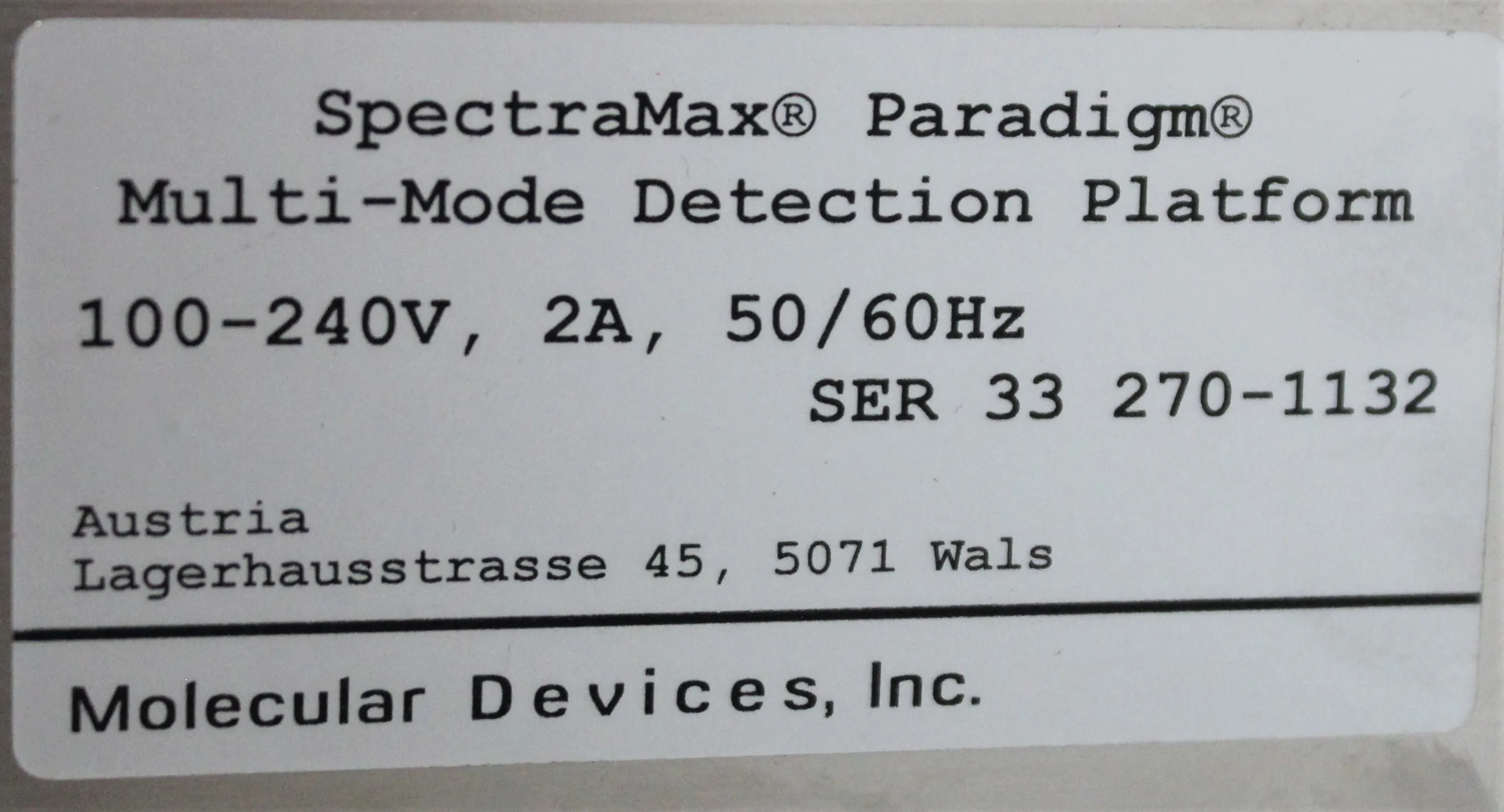 Molecular Devices SpectraMax Paradigm Multi-Mode Detection Platform