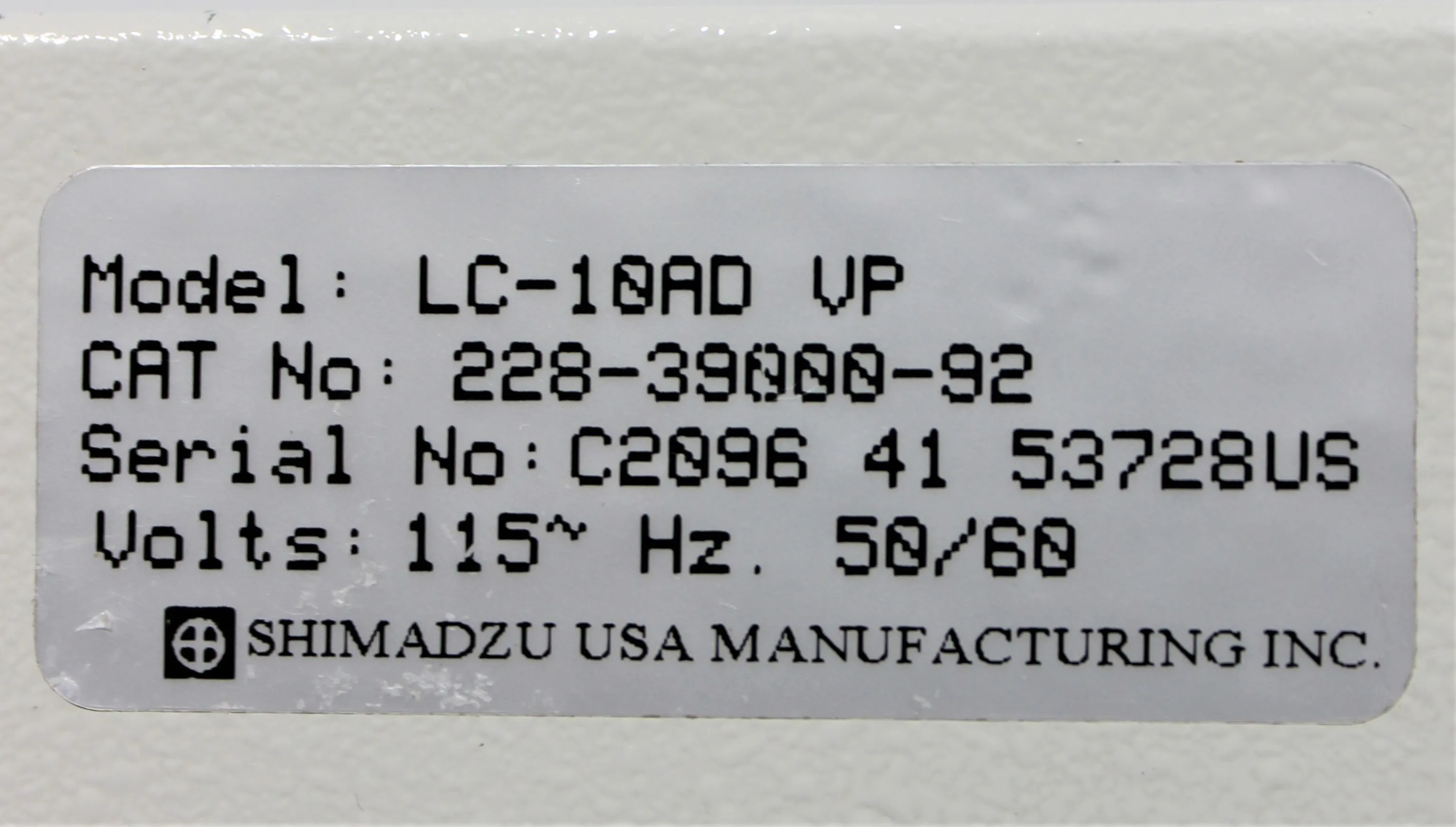 Shimadzu LC-10ADVP Solvent Delivery Pump