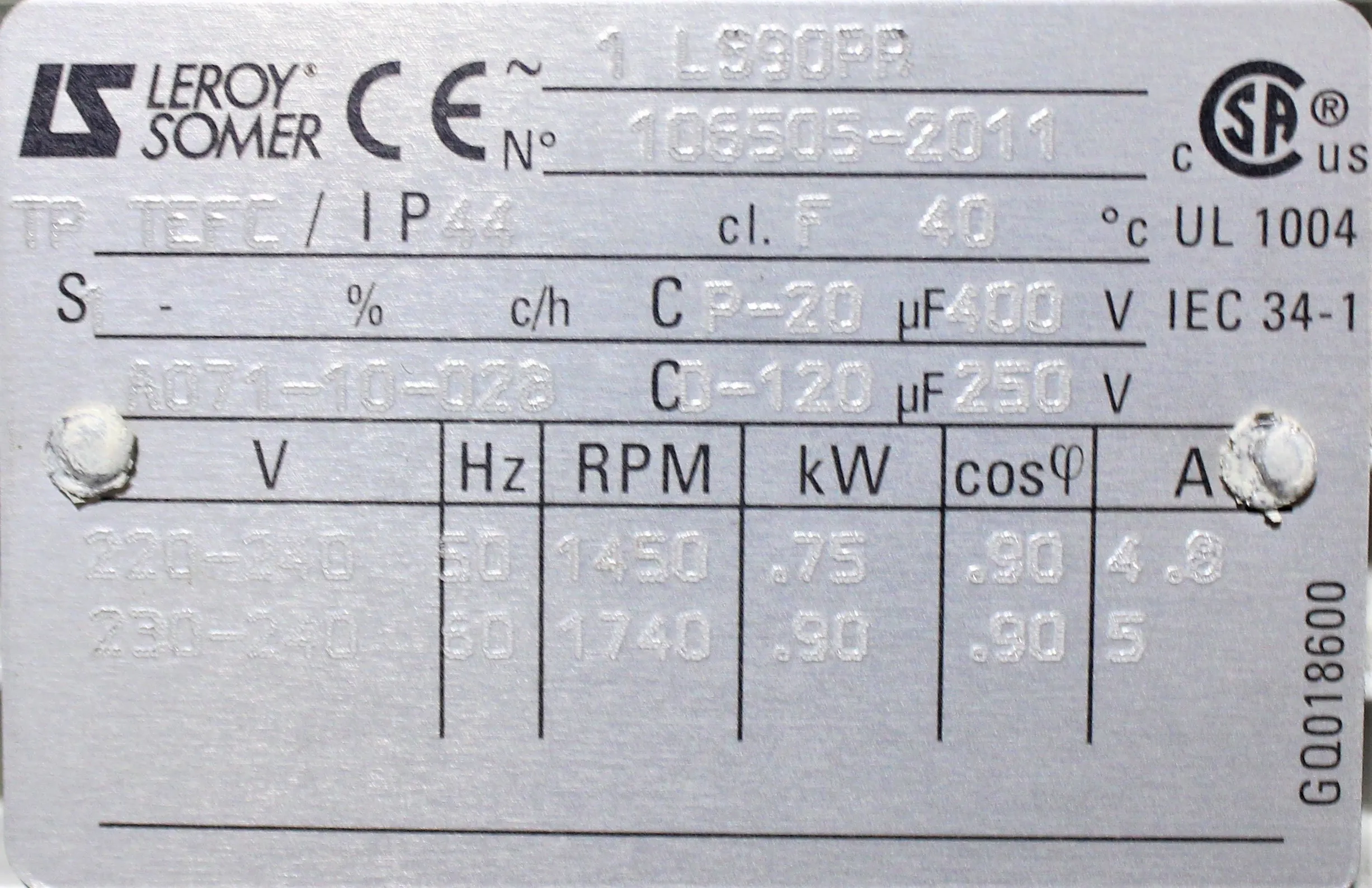 Edwards A374-15-903 E2M30 Mechanical Vacuum Pump