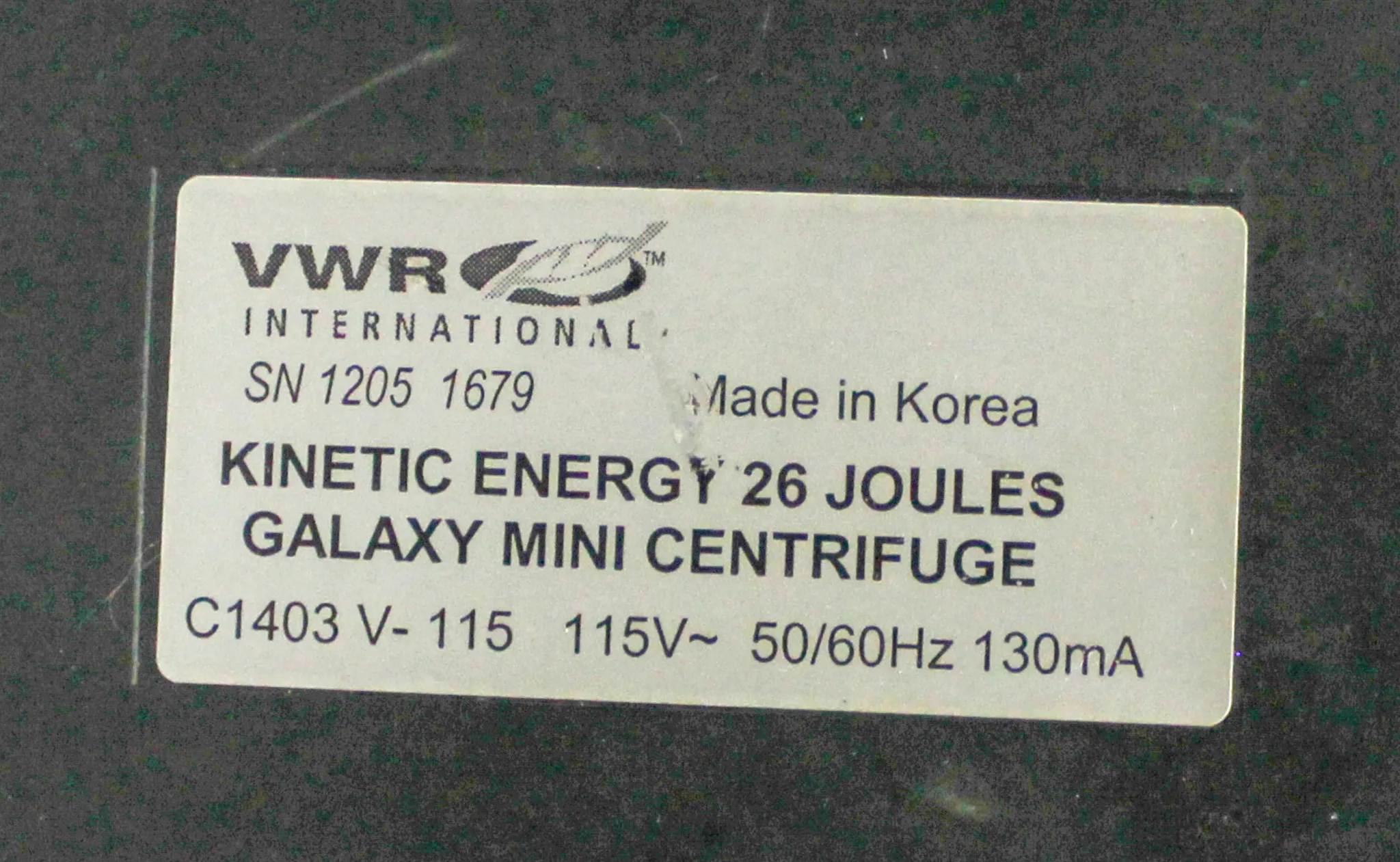 VWR Galaxy MiniStar Microcentrifuge C1413