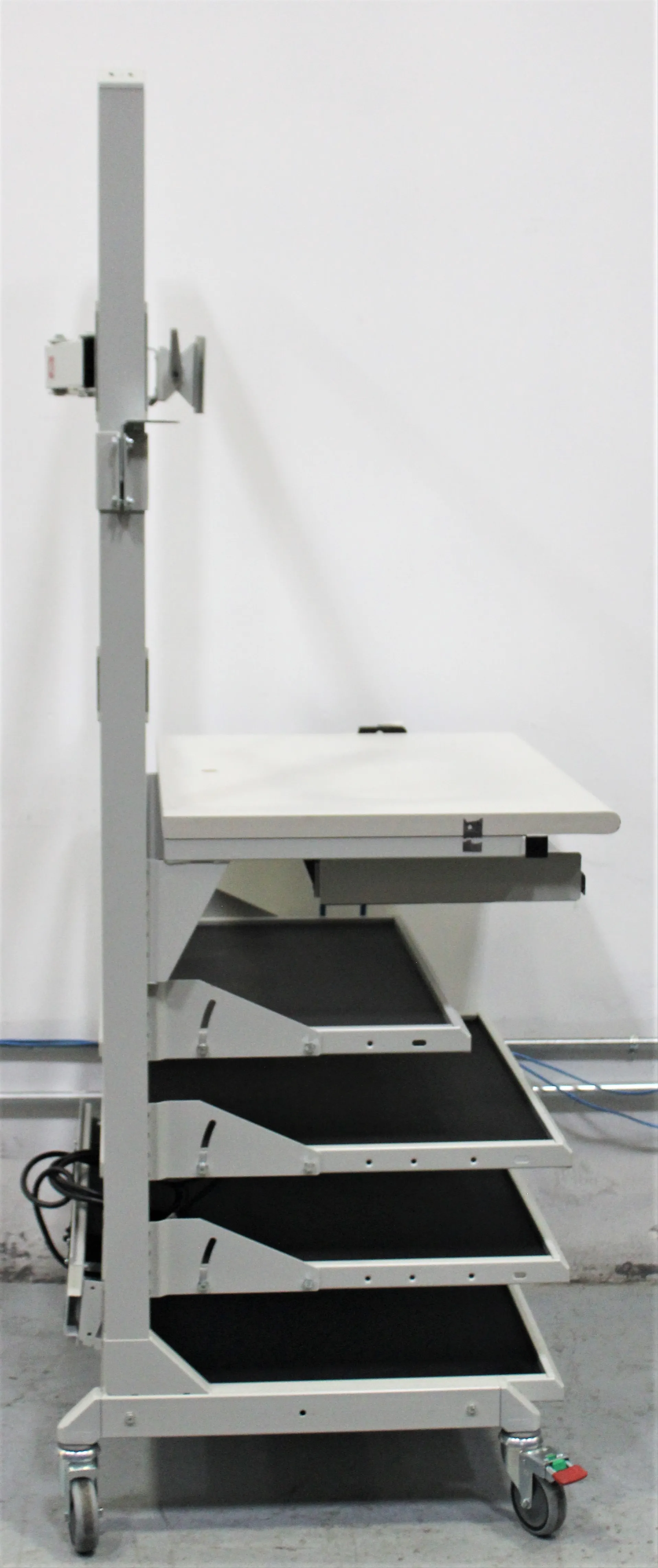 Sovella Lab Work Bench with Non-Slip Rubber Shelves, Keyboard Drawer, and Monitor Latch