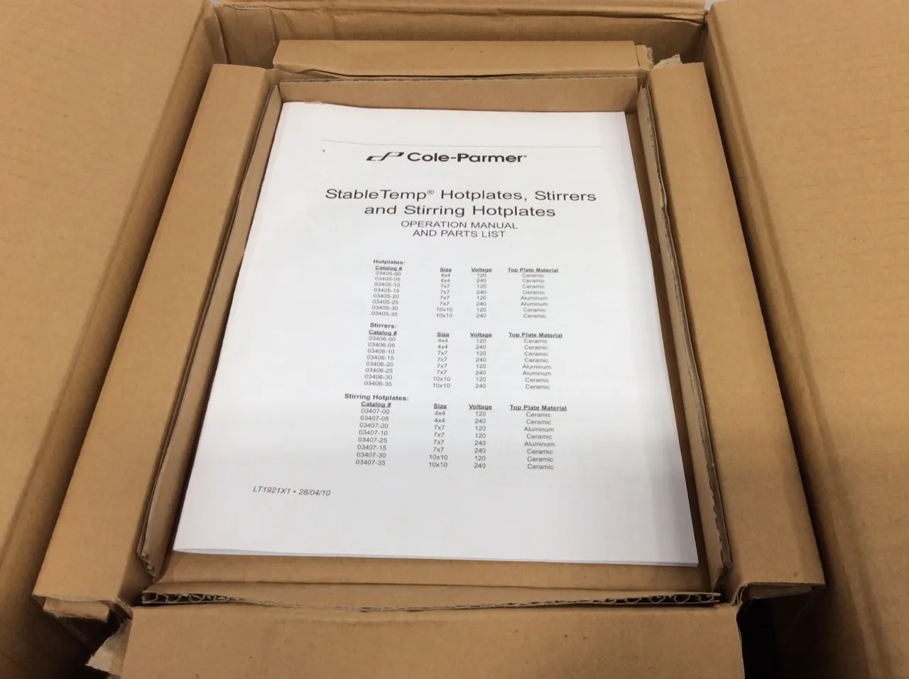 Cole Parmer StableTemp Hotplate Cat.03405-10 Laboratory Equipment