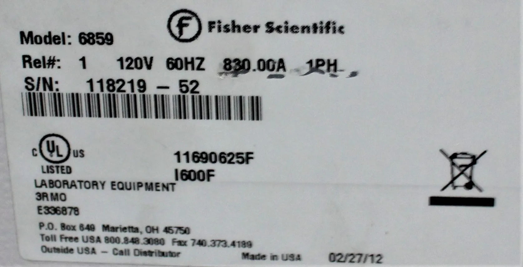 Fisher Scientific Isotemp 637F Incubator Oven - Used Laboratory Equipment