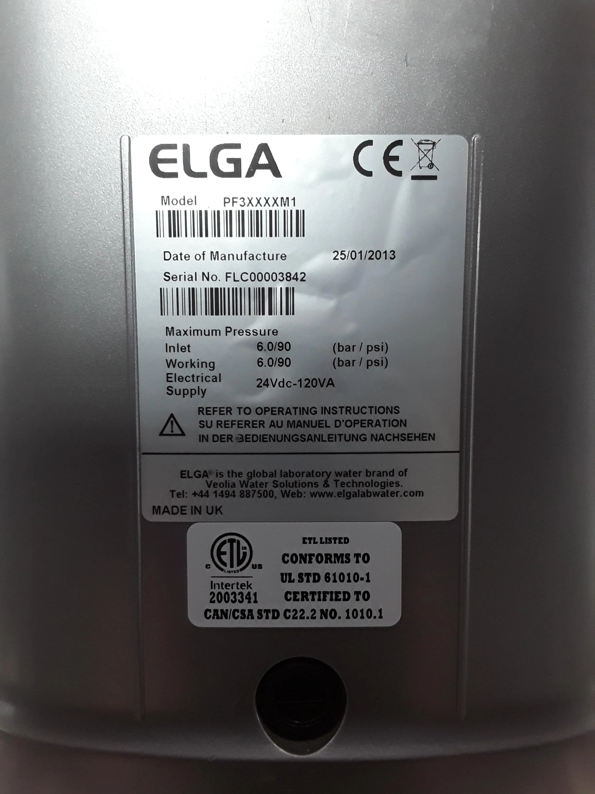 Elga Purelab Flex-series Water Purification System PF3XXXXM1