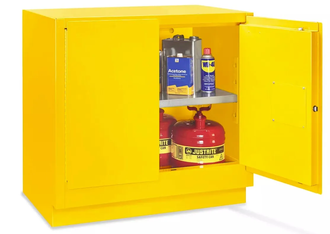 Uline Undercounter Flammable Storage Cabinet H-4177M-Y, Yellow, 22 Gallon (New)