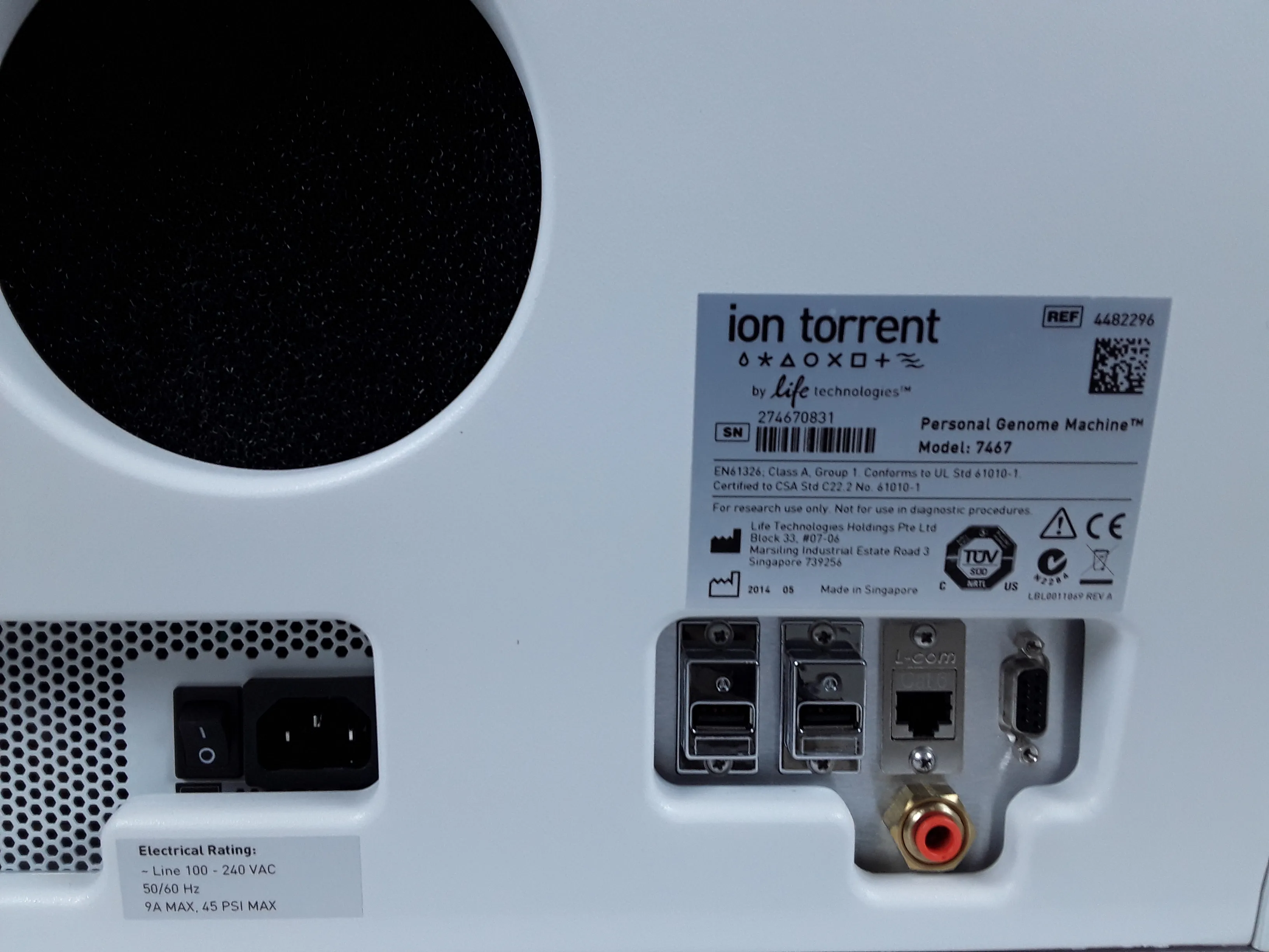 Ion Torrent 7467 Personal Genome PGM System