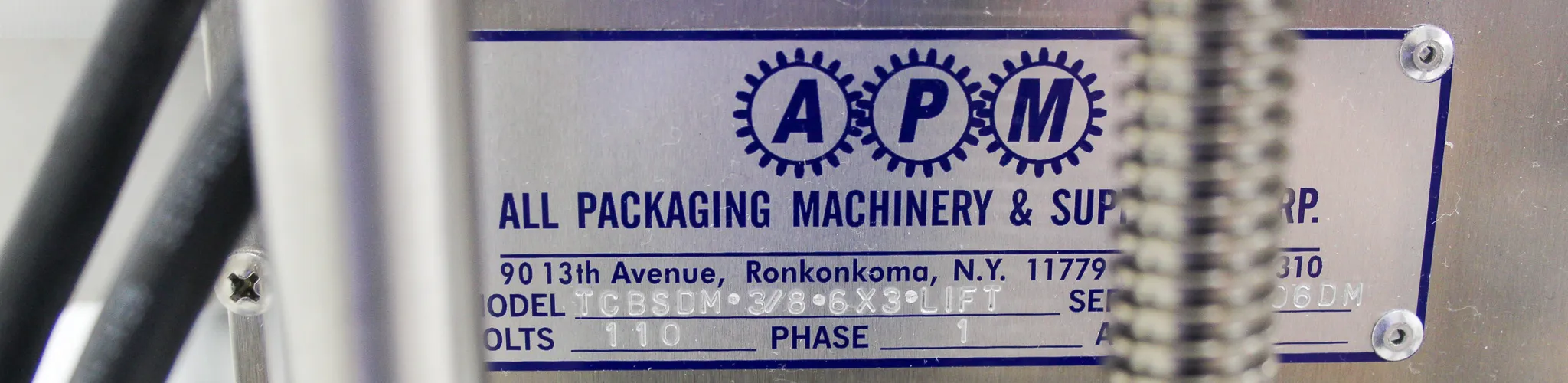 APM All Packaging Machinery TCBSDM 3/8 - 6X3 Lift Tabletop Conveyor Band Sealer with Table