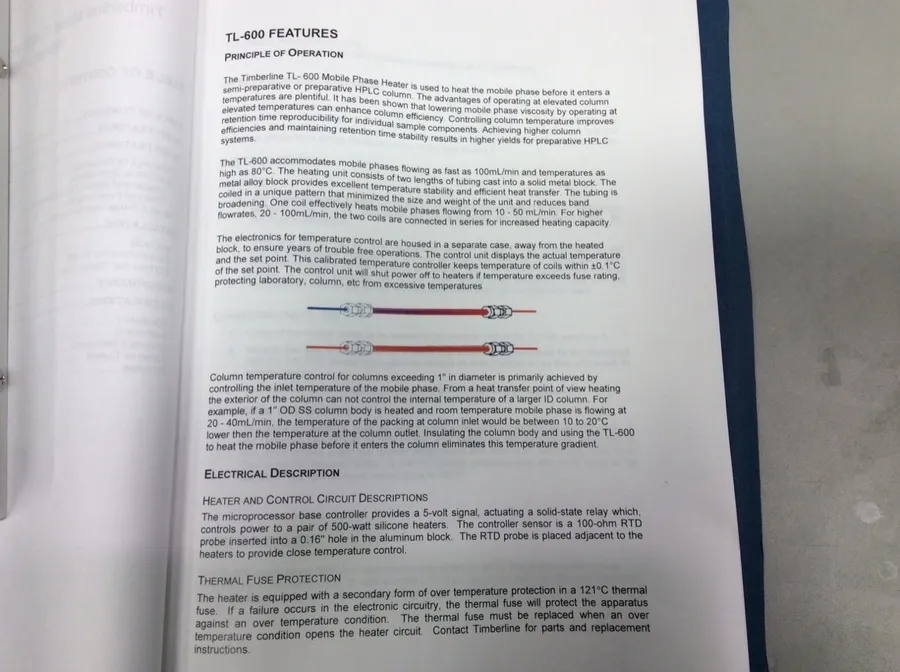 Timberline Instruments TL600 Mobile Phase Heater