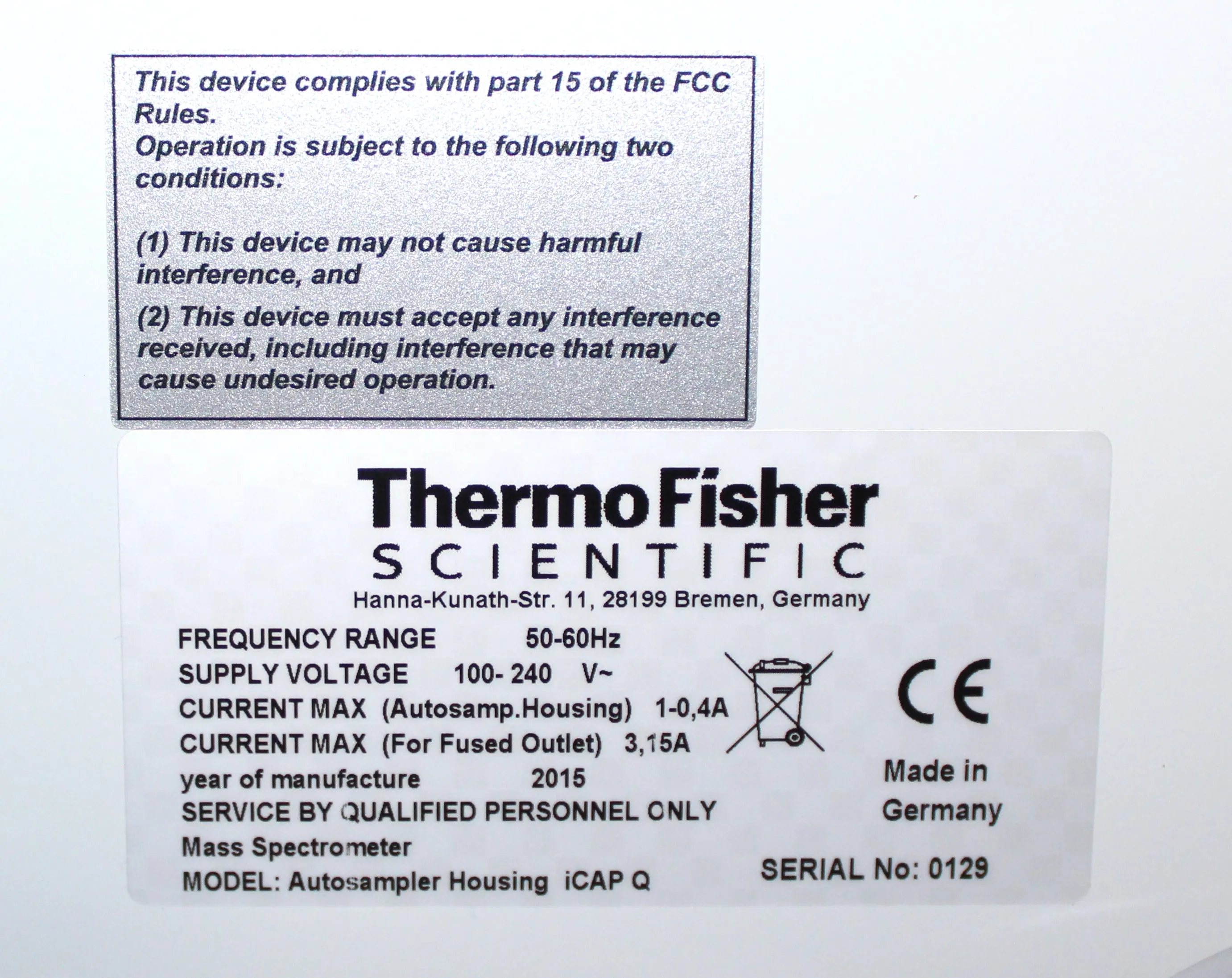 Thermo Fisher Autosampler Housing for iCAP Q