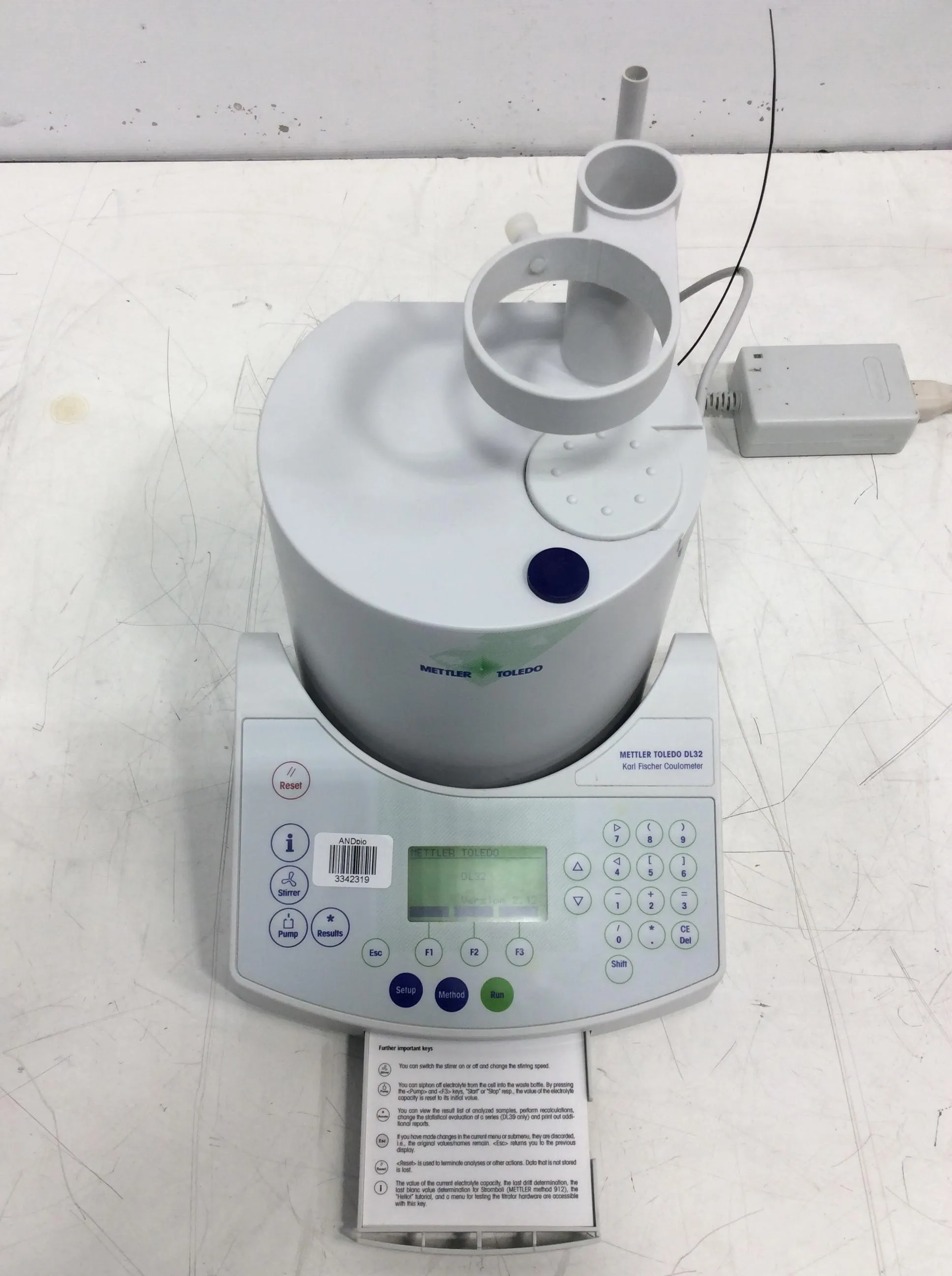 Mettler-Toledo Coulometer DL32 Karl Fischer Titrator