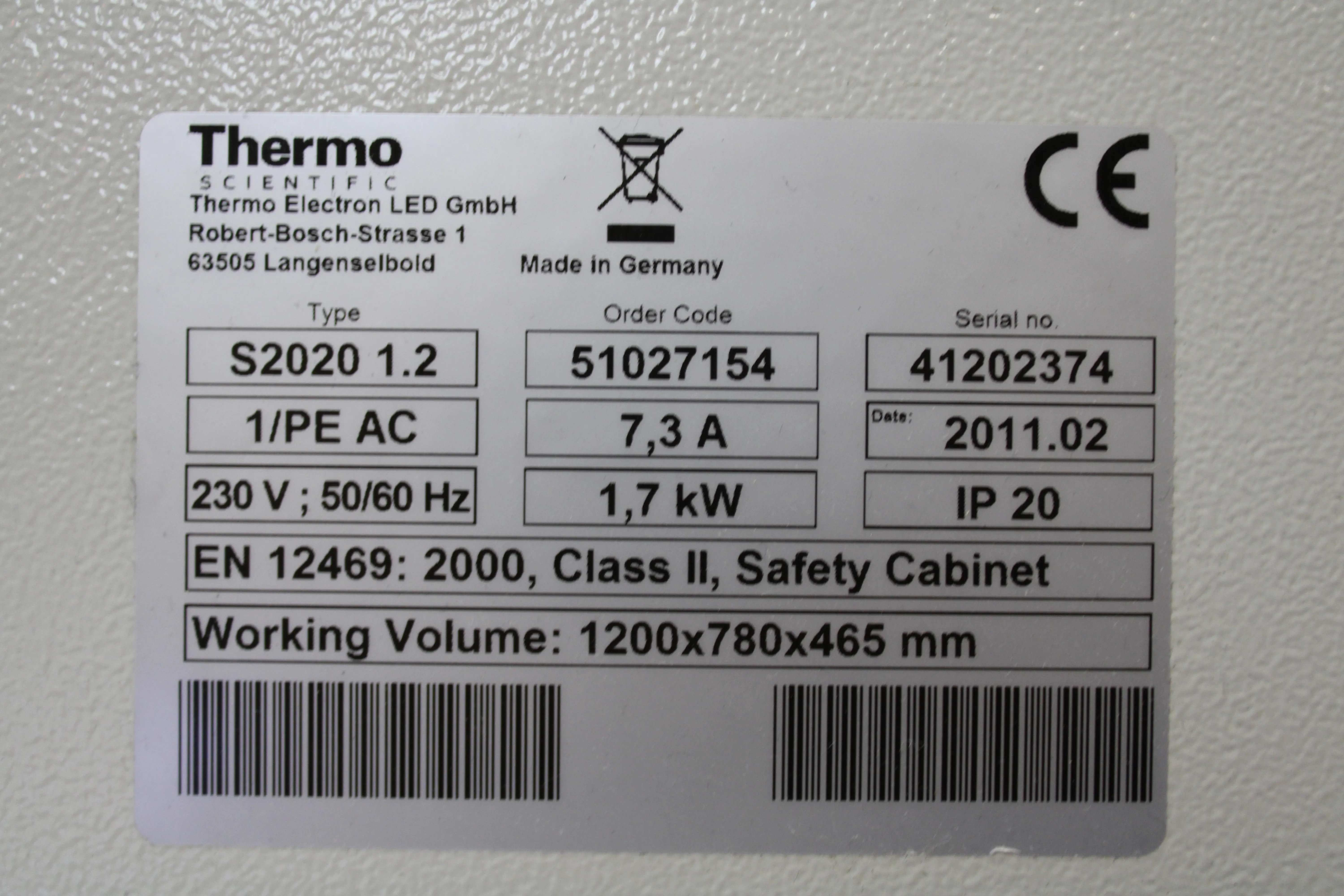 Thermo Scientific Safe 2020 Class II Biosafety Cabinet, Used, 30-Day Warranty, 100% Parts and Labor