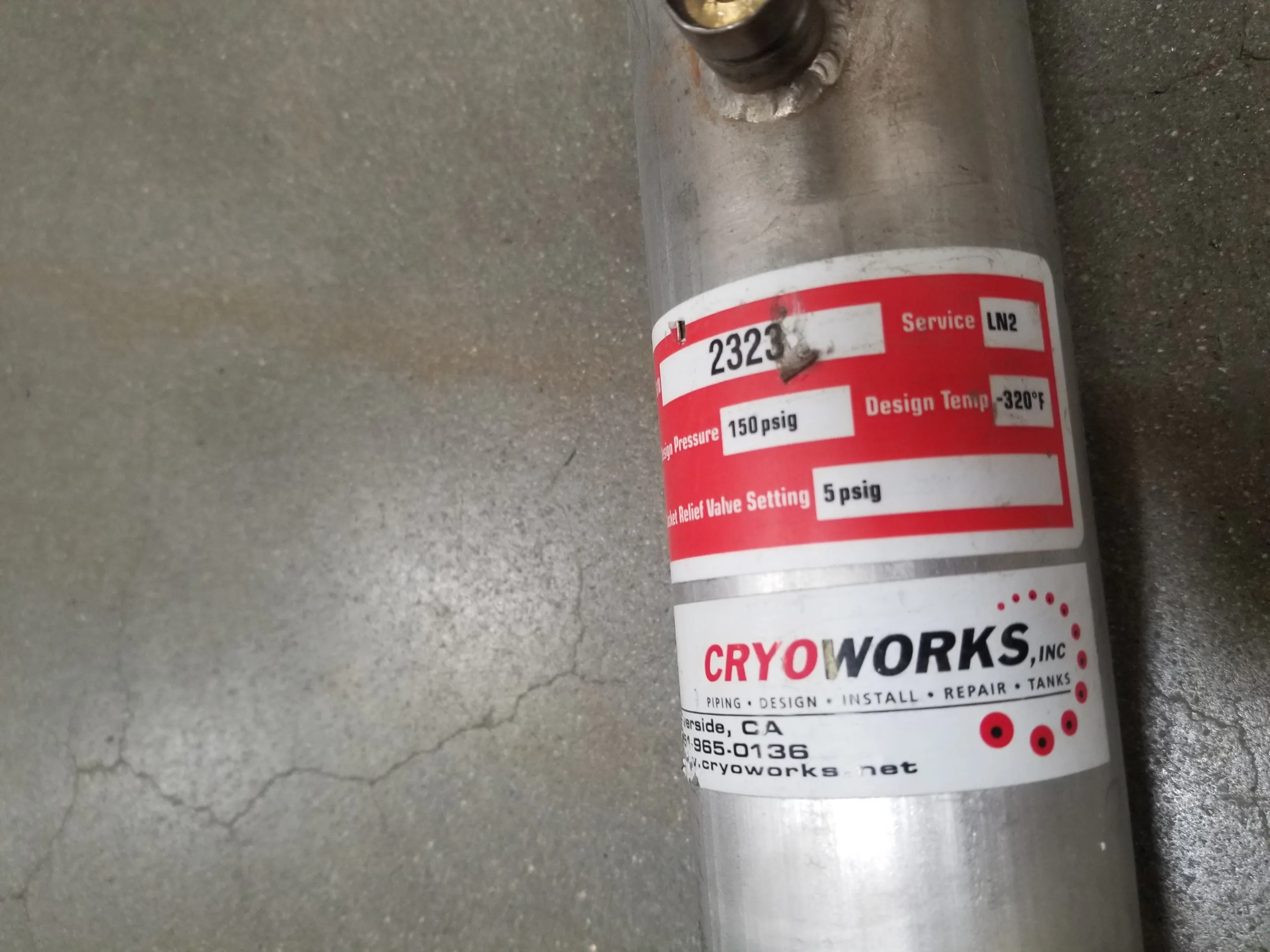 Used CryoWorks Liquid Nitrogen Piping - Class 1