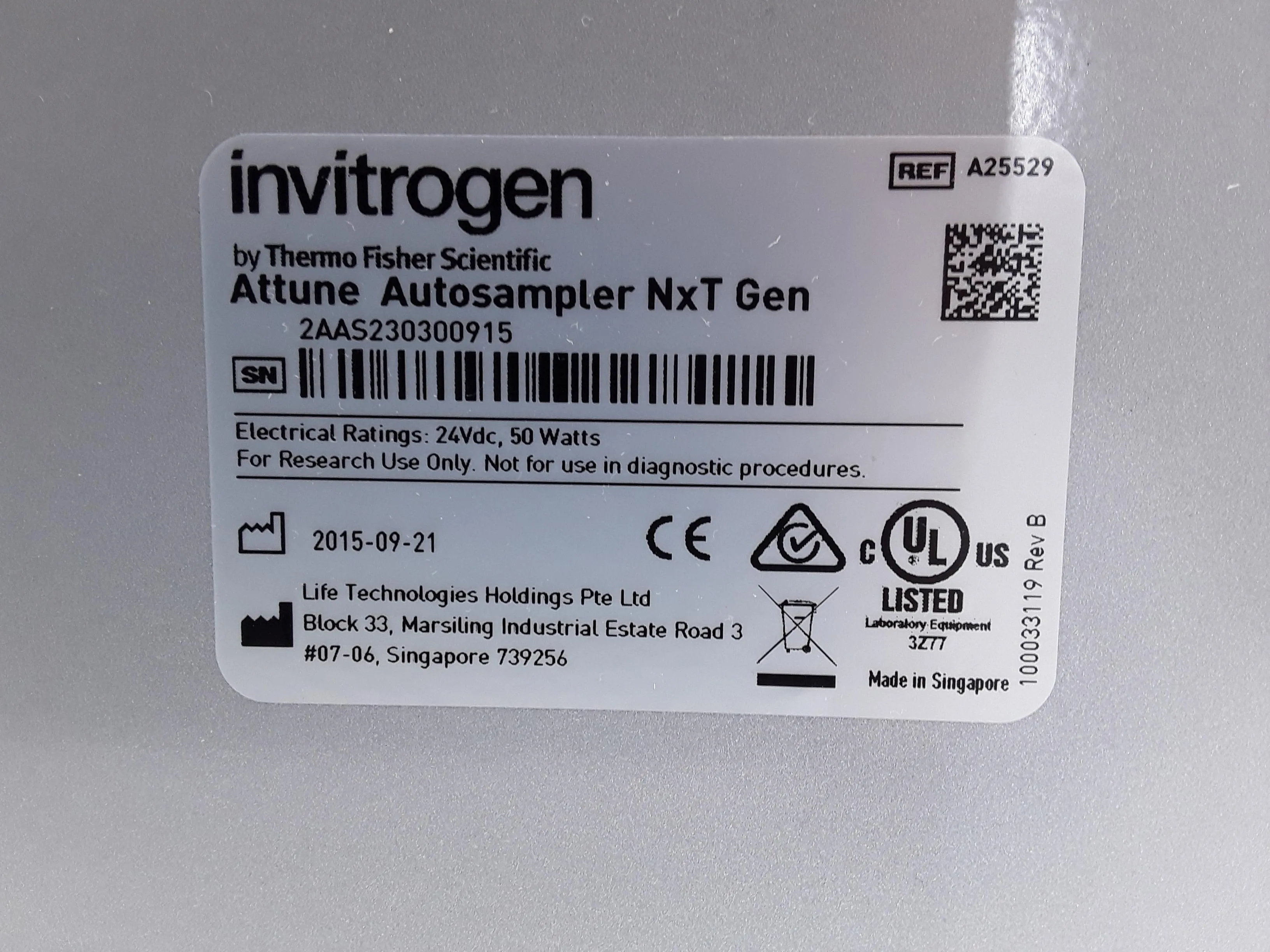 Invitrogen Attune NxT Gen Autosampler #A25529