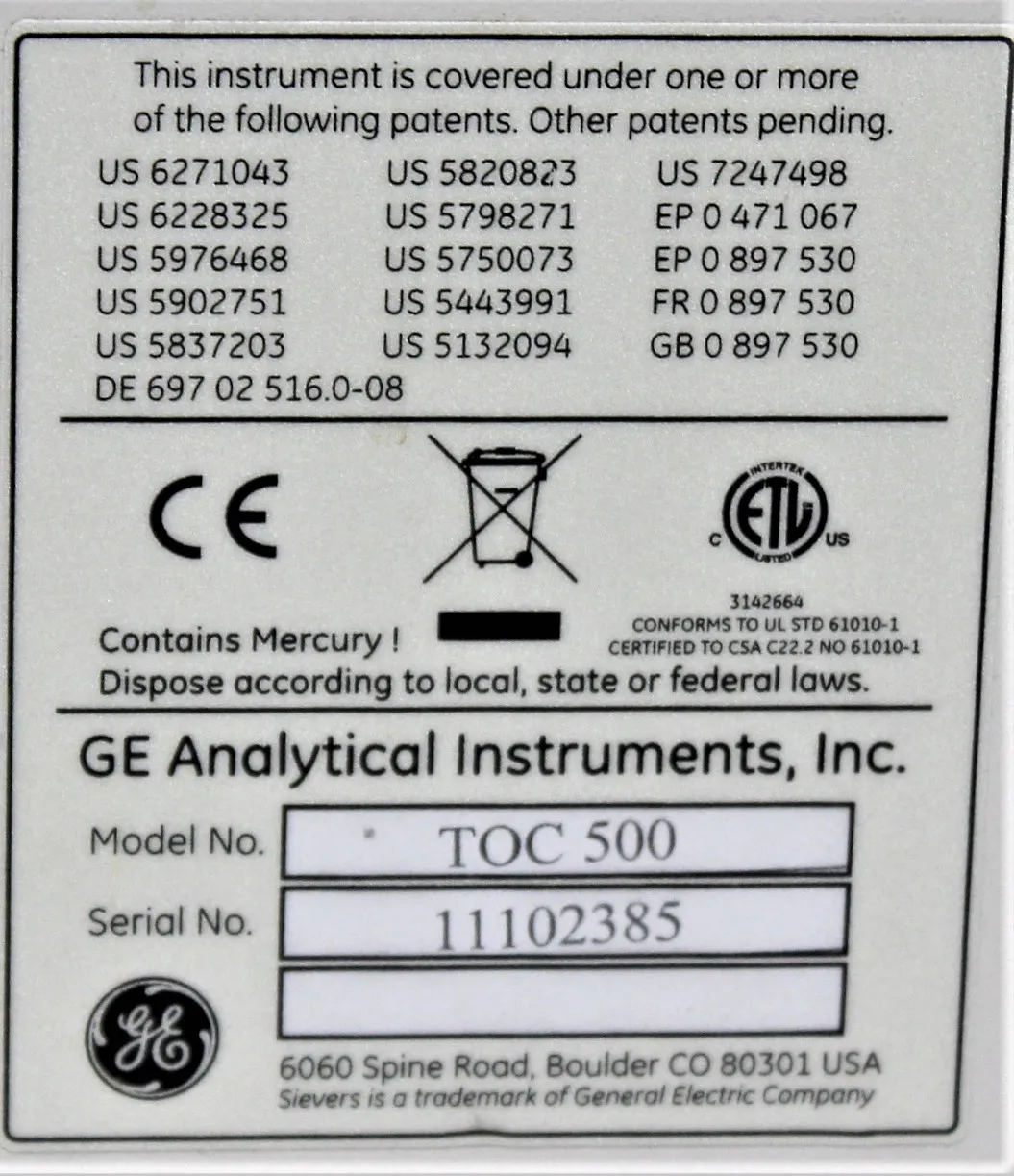 Sievers 500 RL Water Analyzer