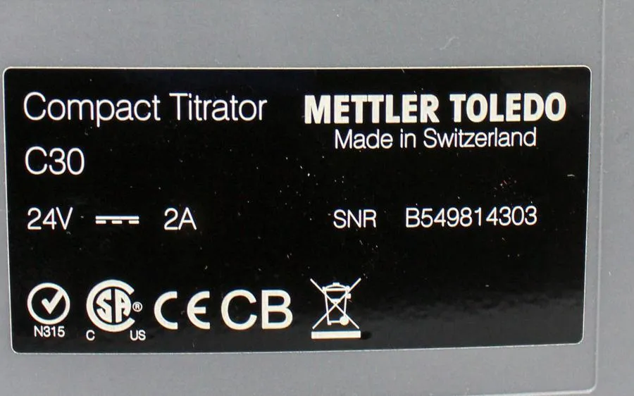 Mettler Toledo Compact Titrator Coulometer KF C30