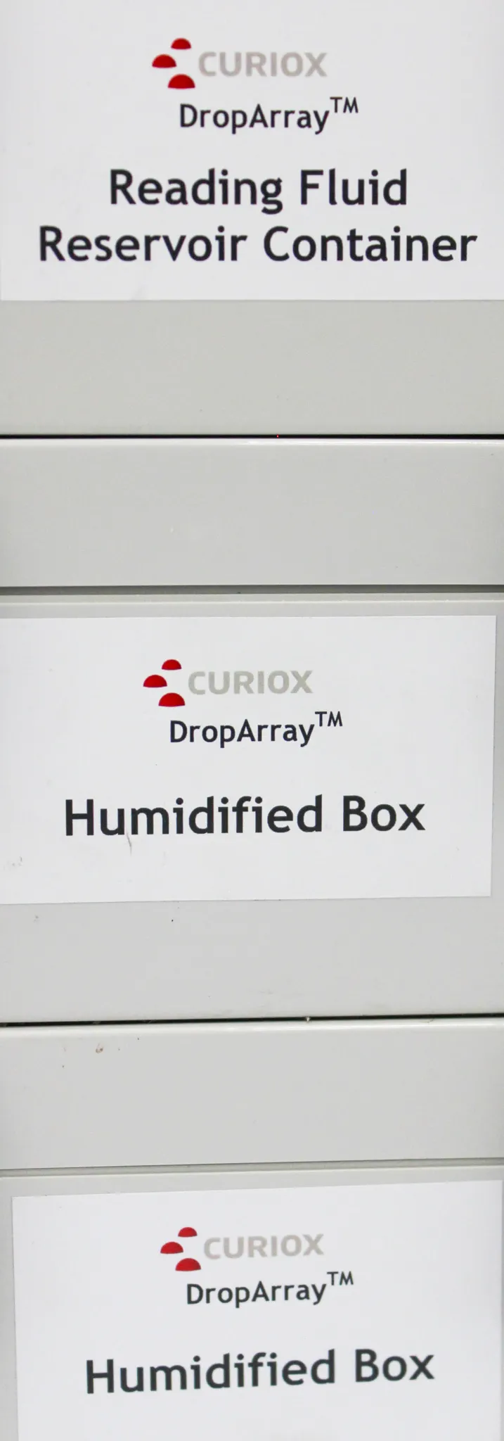 CURIOX DropArray Reading Fluid Reservoir 96 format LT Magnet Clamper plates. 3 units