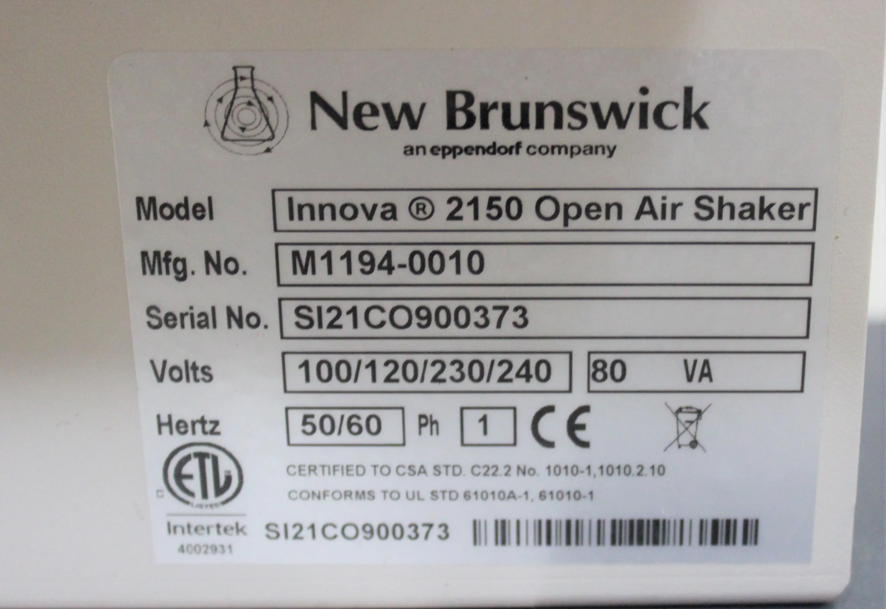 Used New Brunswick Innova 2150 Platform Shaker