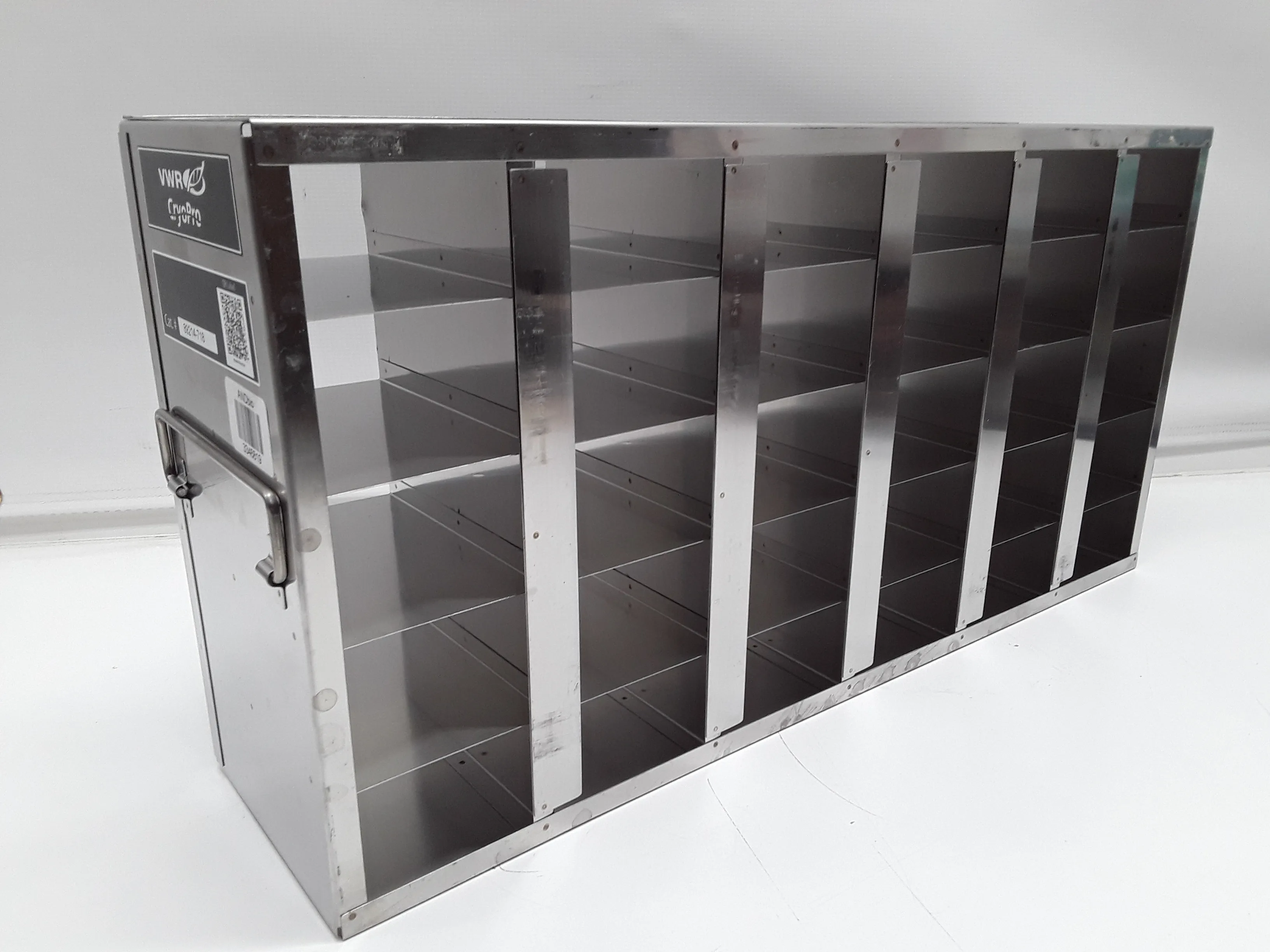 VWR Cryopro 89214-718 Cryo Freezer Rack 6x5 Slots 22 x 11 x 5 1/2 for Laboratory and Medical Use