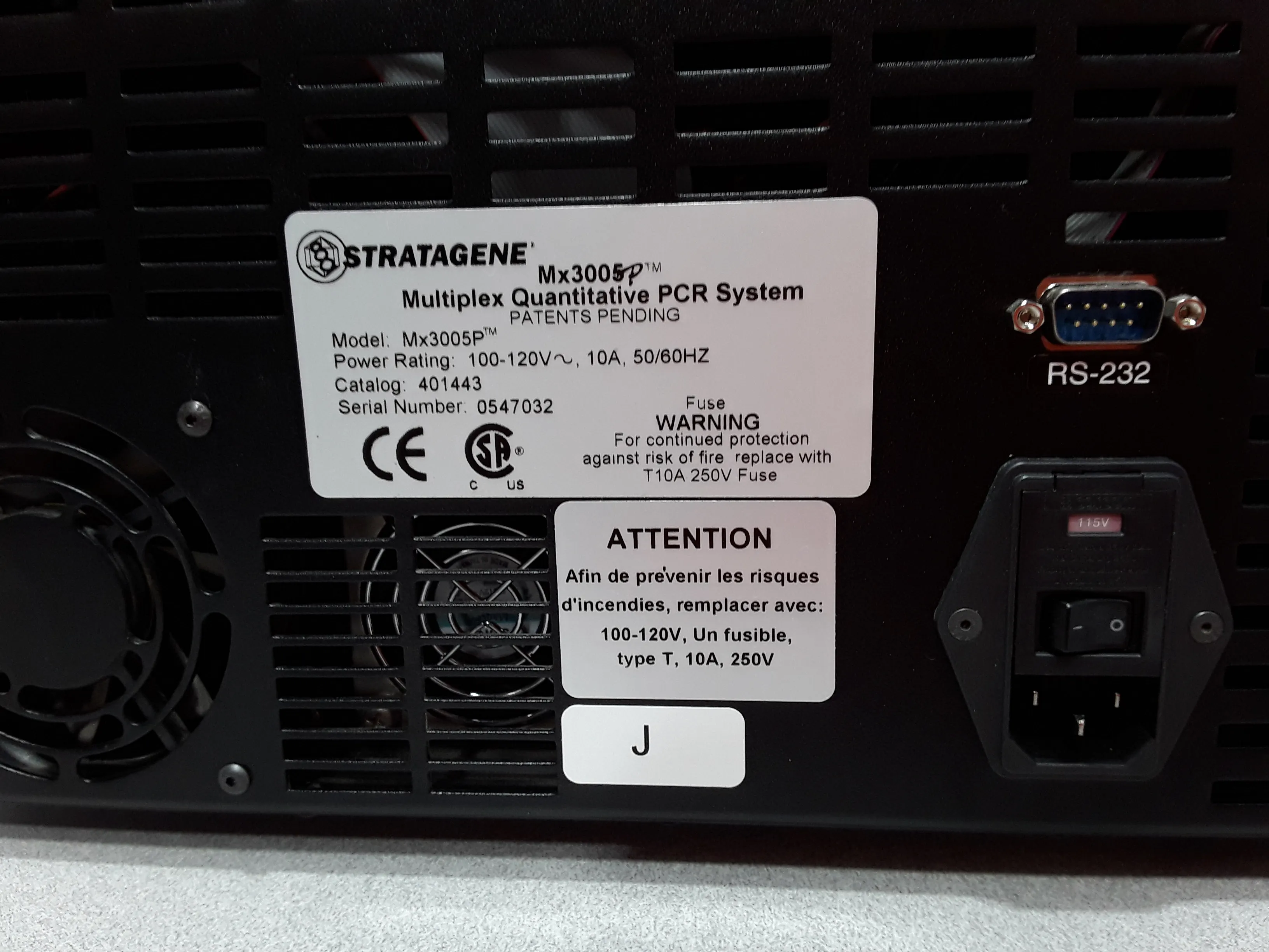 Stratagene Mx3005P Real Time PCR System - For Parts or Not Working