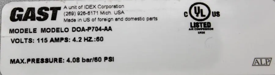 Bel-Art SP Scienceware F42400-2221 Round Vacuum Desiccator with GAST DOA-P704-AA High-Capacity Vacuum Pump