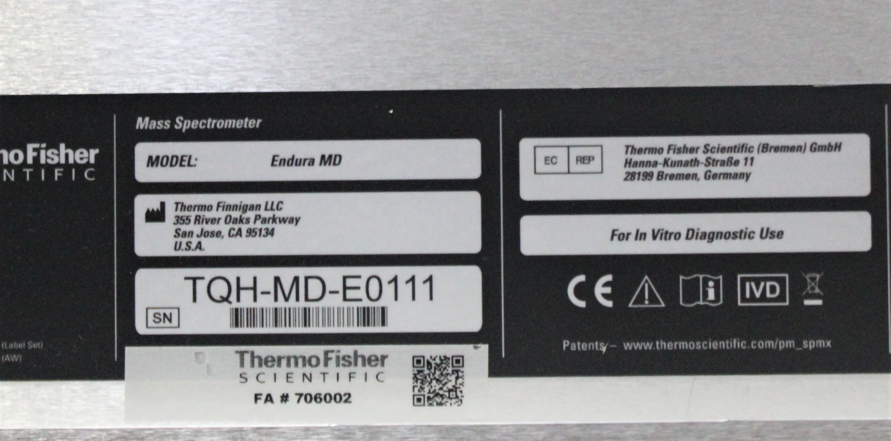 Thermo Scientific Endura MD Mass Spectrometer