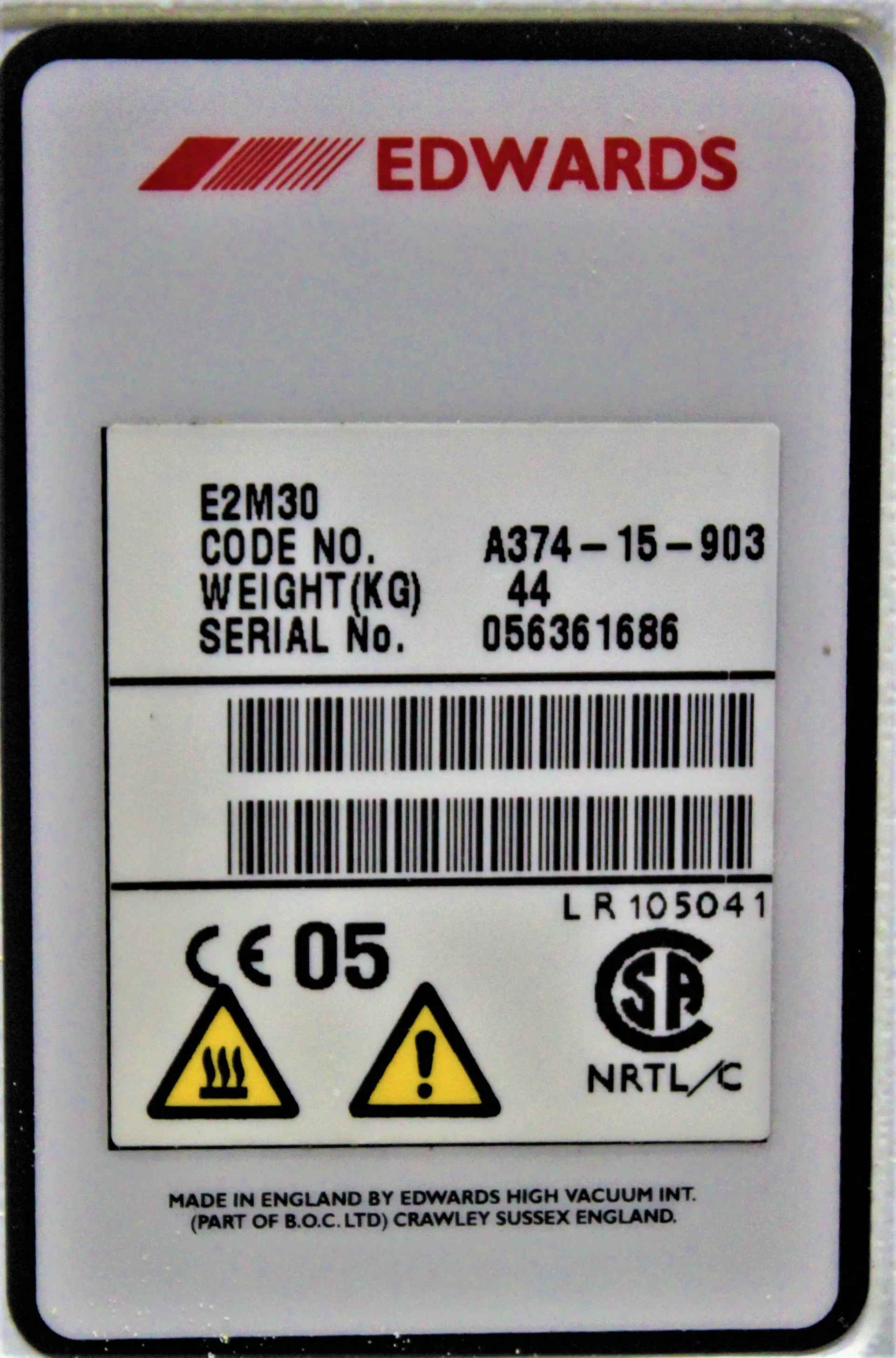 Edwards E2M30 Vacuum Pump