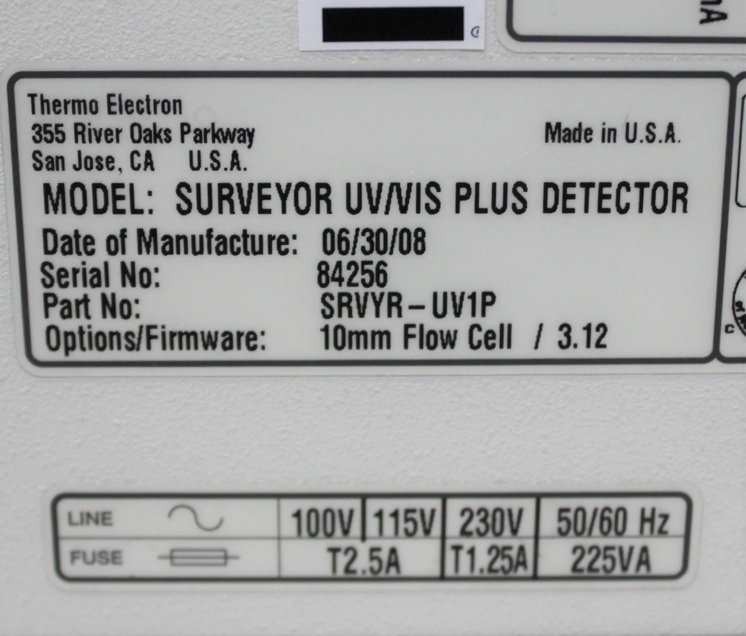 Thermo Finnigan Surveyor UV-VIS Plus Detector