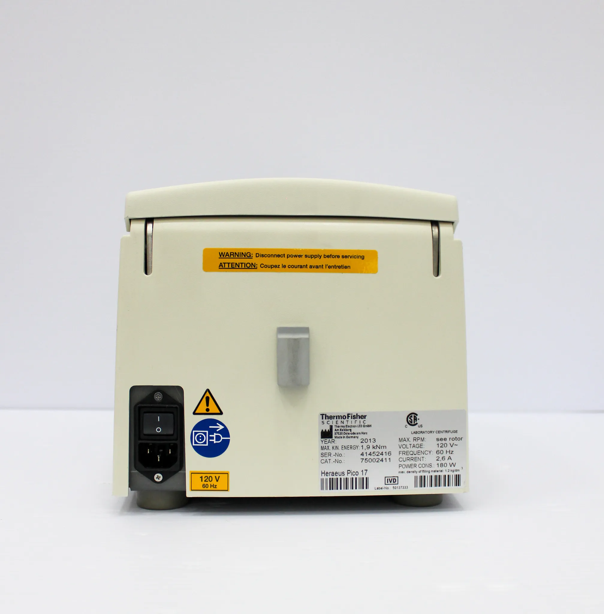 Thermo Fisher Scientific Heraeus 17 Benchtop Centrifuge