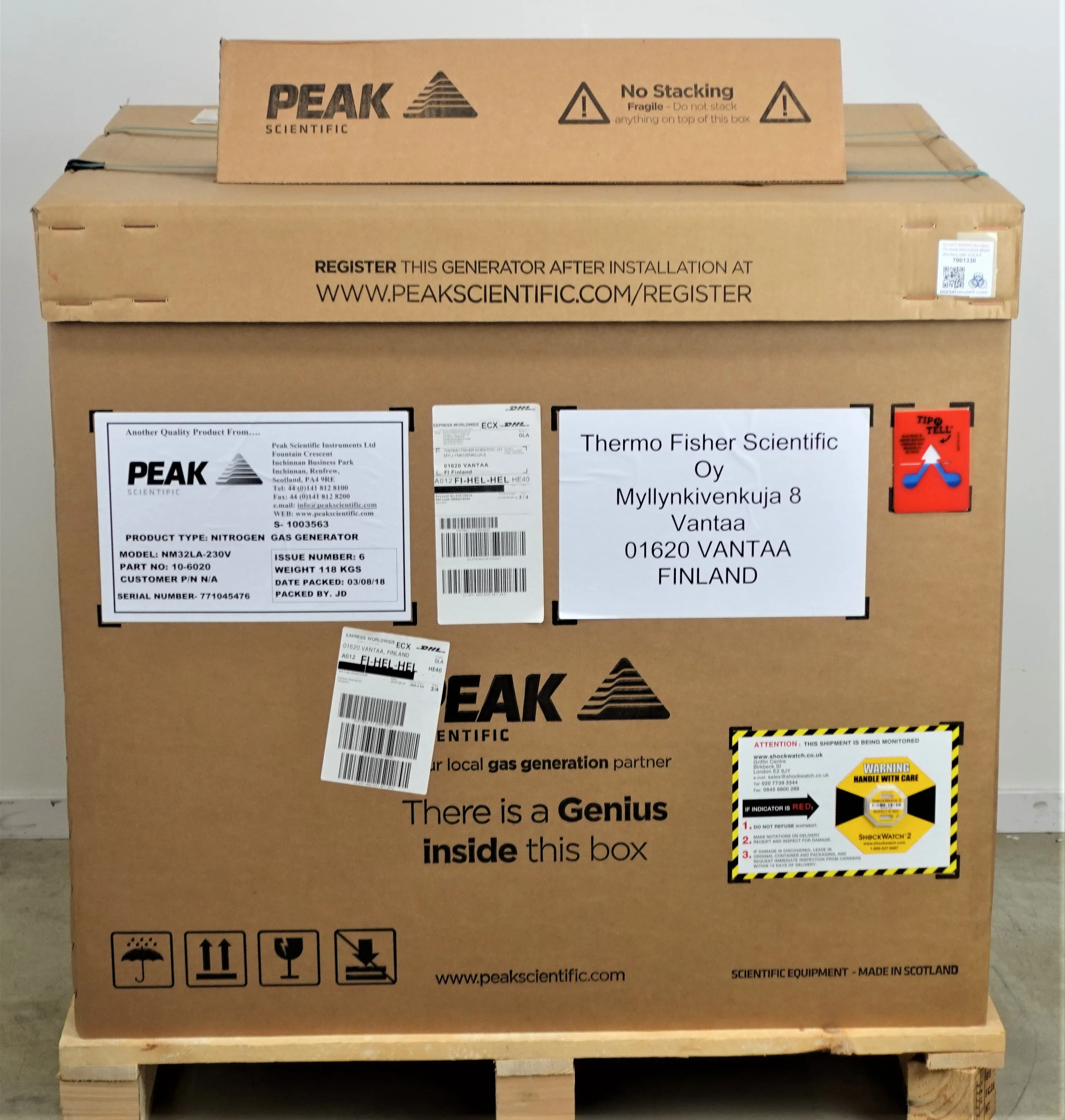 Peak Scientific NM32LA Nitrogen Gas Generator - New in Box - Multiple Units Available