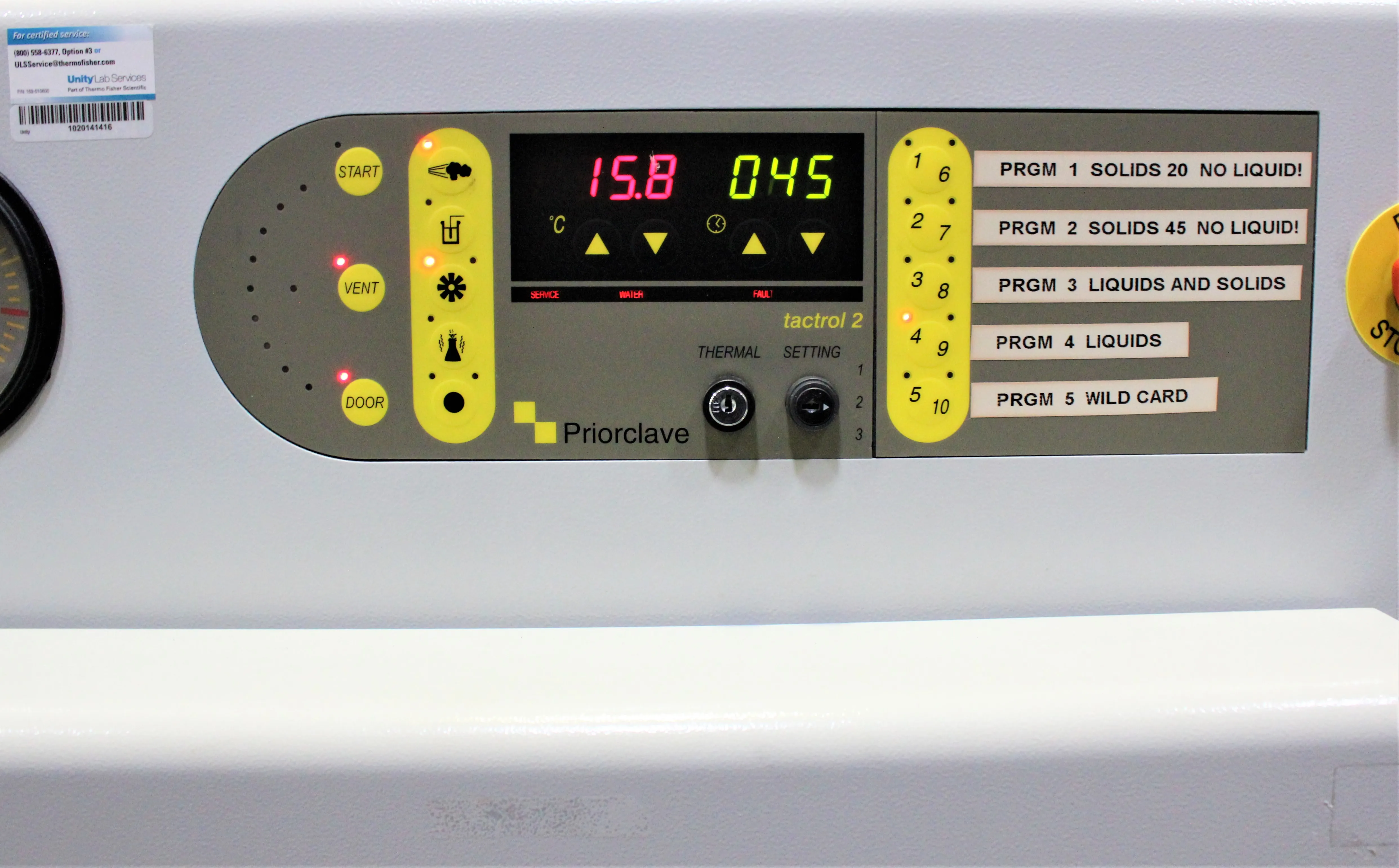 Priorclave PNA/QCS/EH200 Front-Loading Autoclave