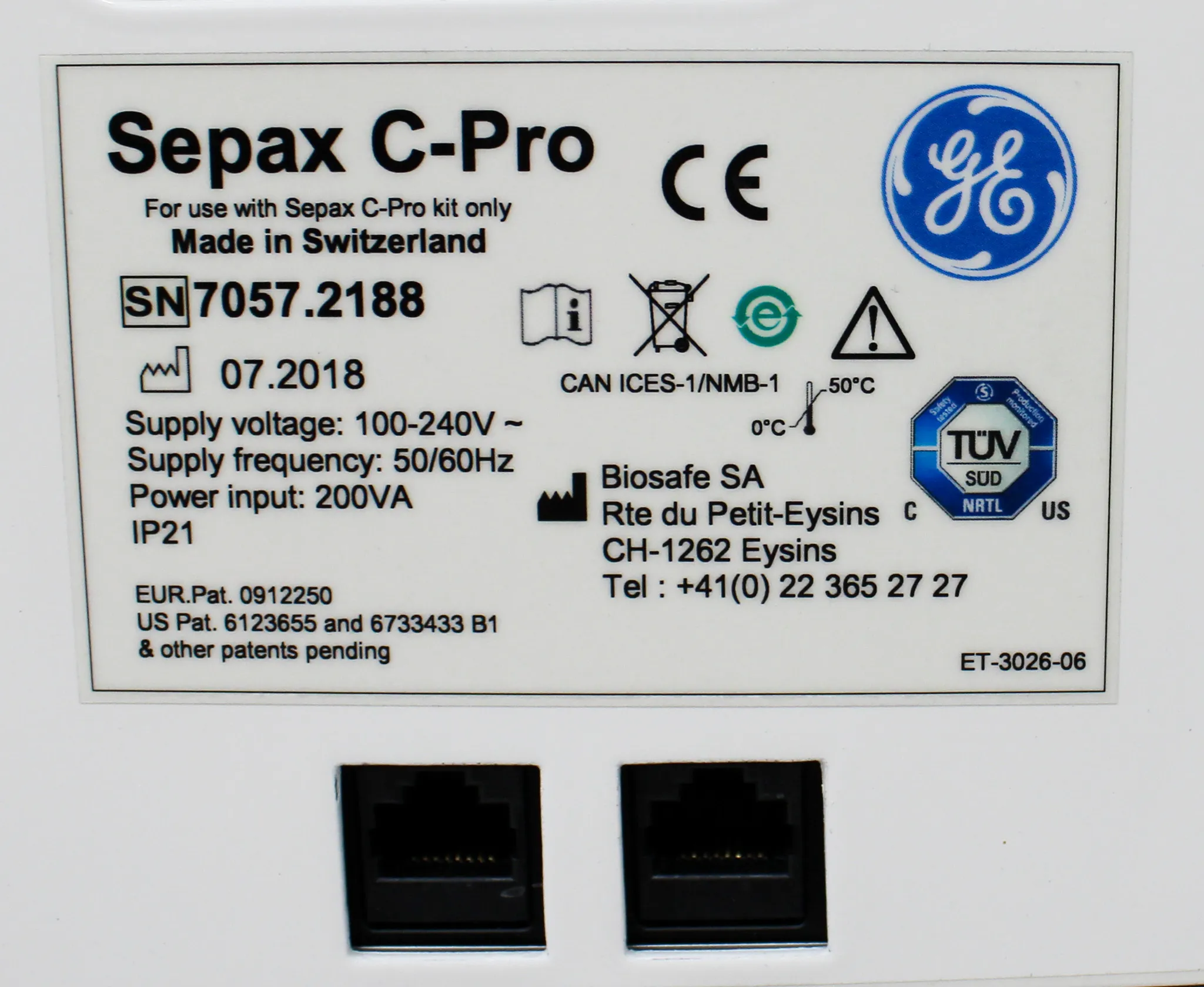 GE Sepax C-Pro Cell Processing System, Used