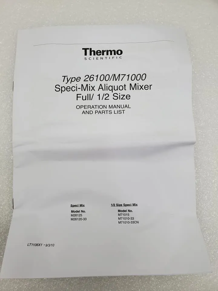 Thermo Scientific Speci-Mix Test Tube Rocker M71010-33Q