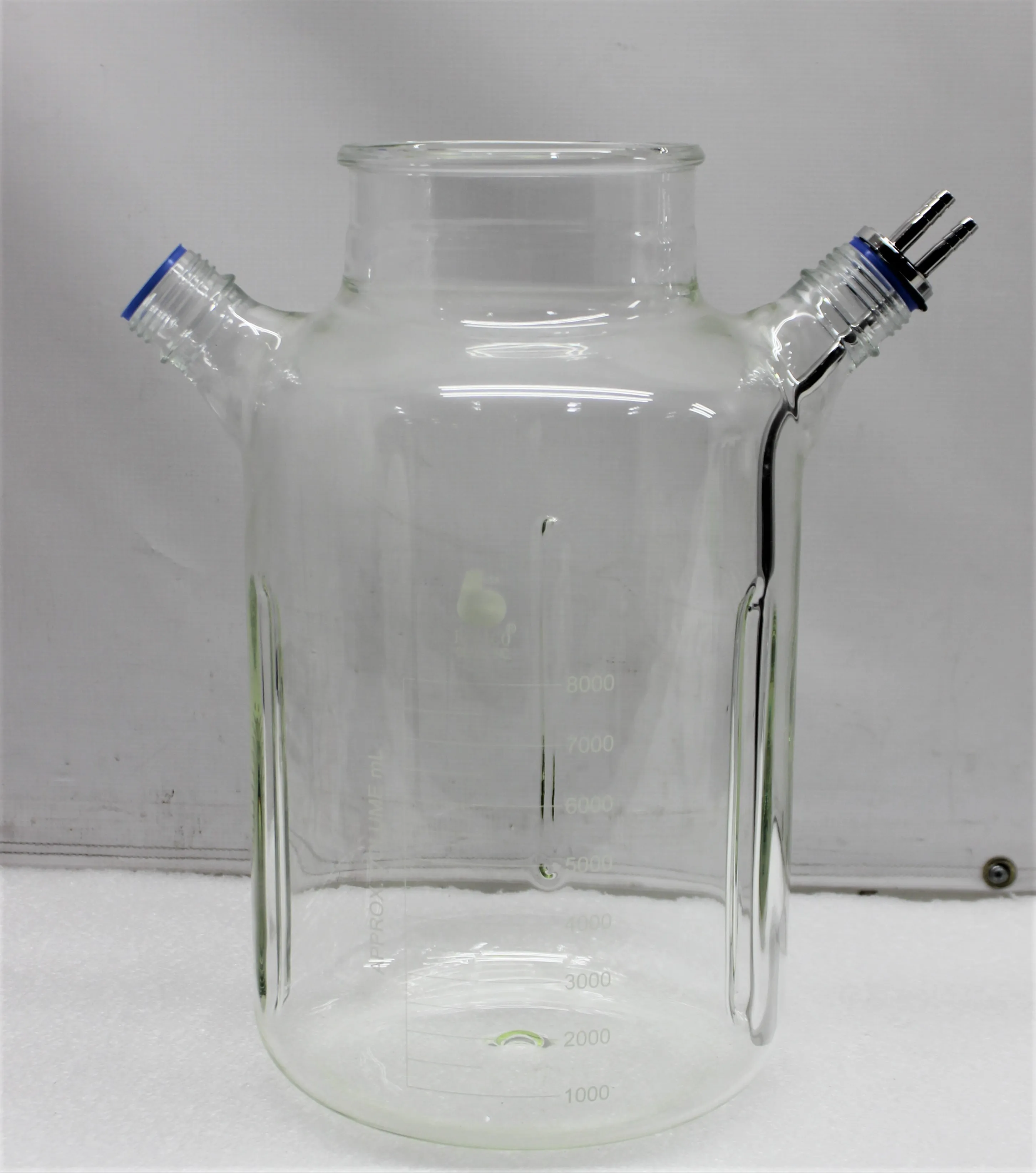 Used Bellco Glass IOB w/ Micro-Carrier Flask 8L Bioreactor / Fermenter Class 2