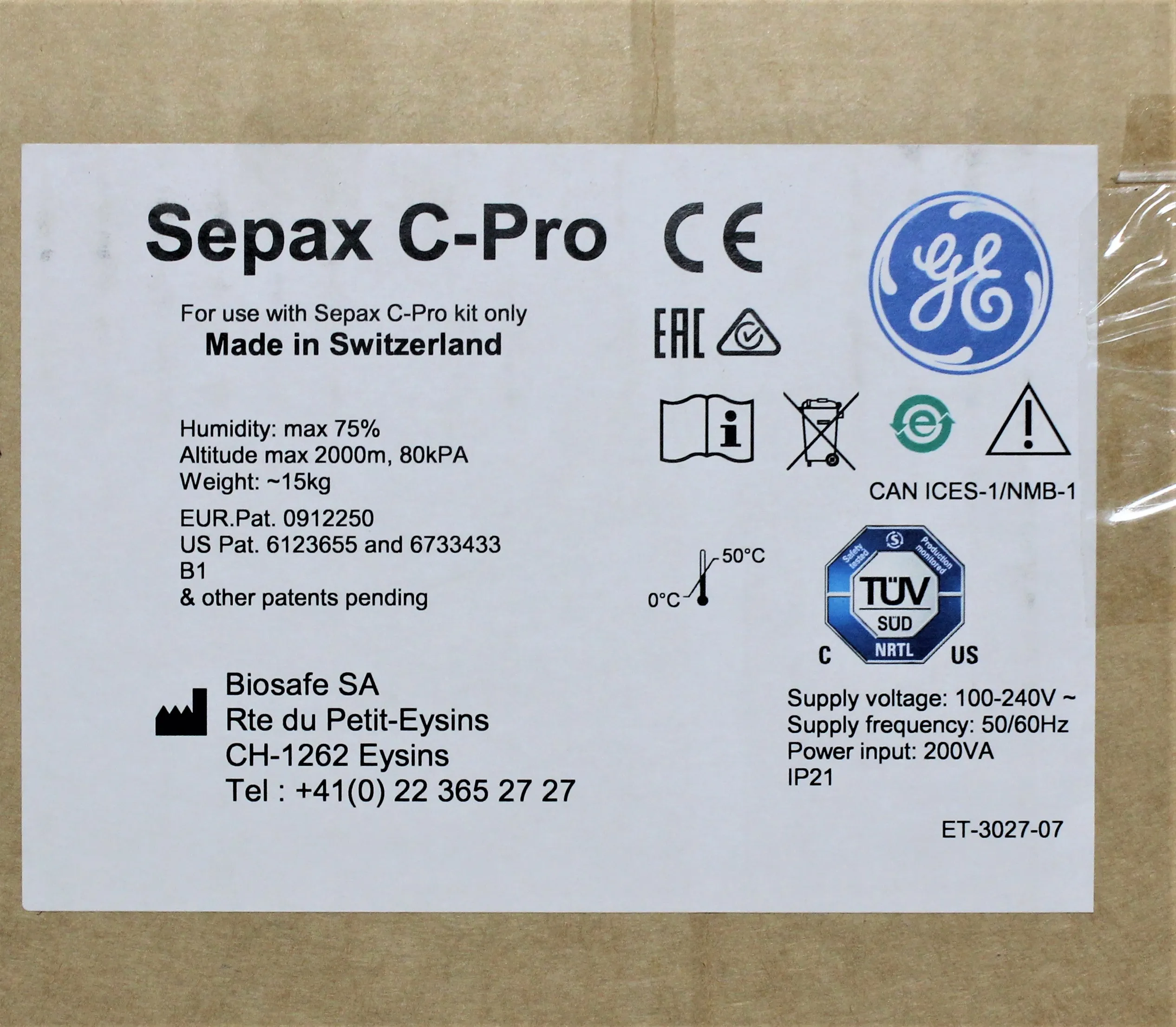 GE Healthcare Sepax C-Pro Perfusion System with Protocol Software and Kits