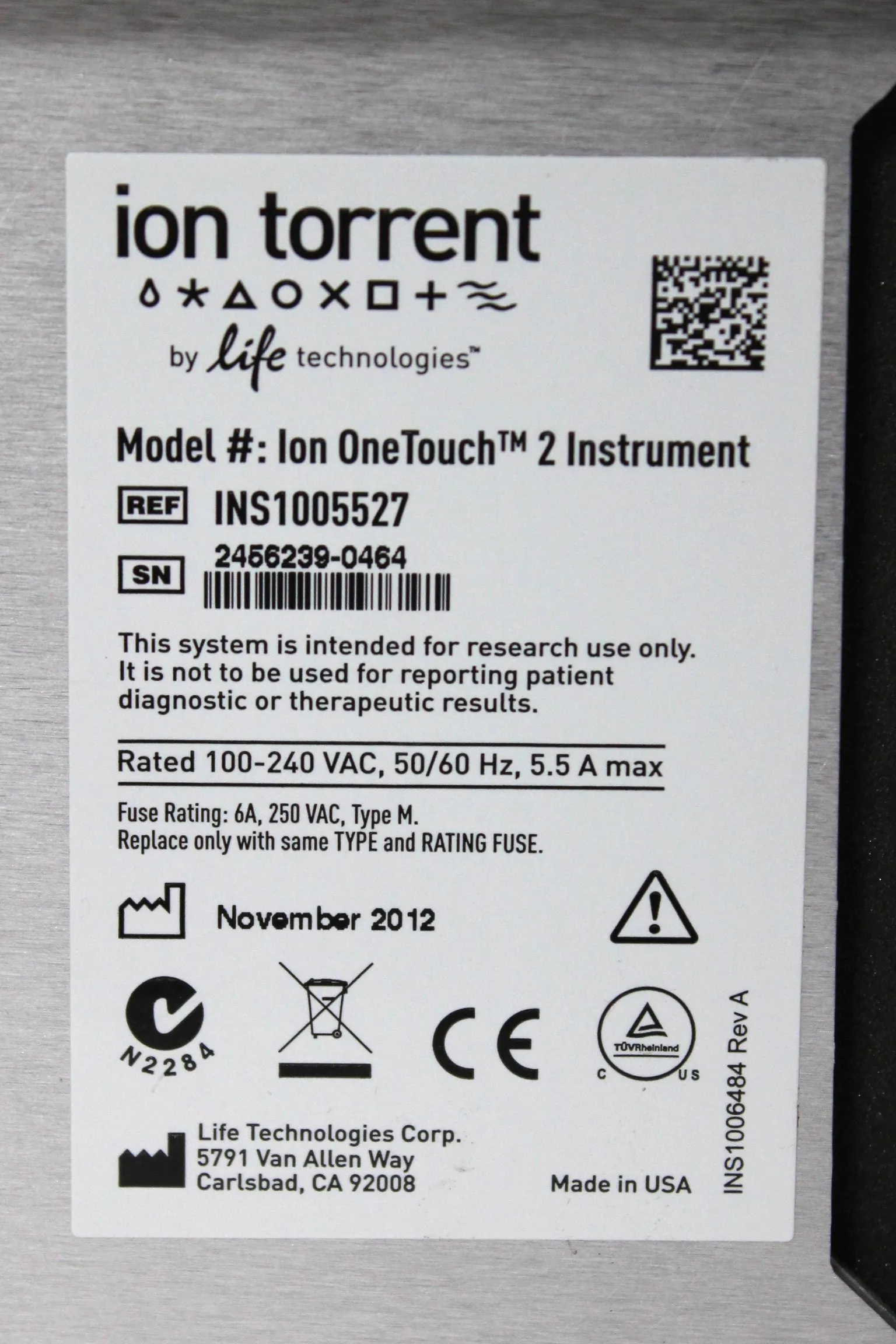 Used DNA Sequencer Life Technologies INS1005527 with 30-Day Warranty, 100% Parts and Labor