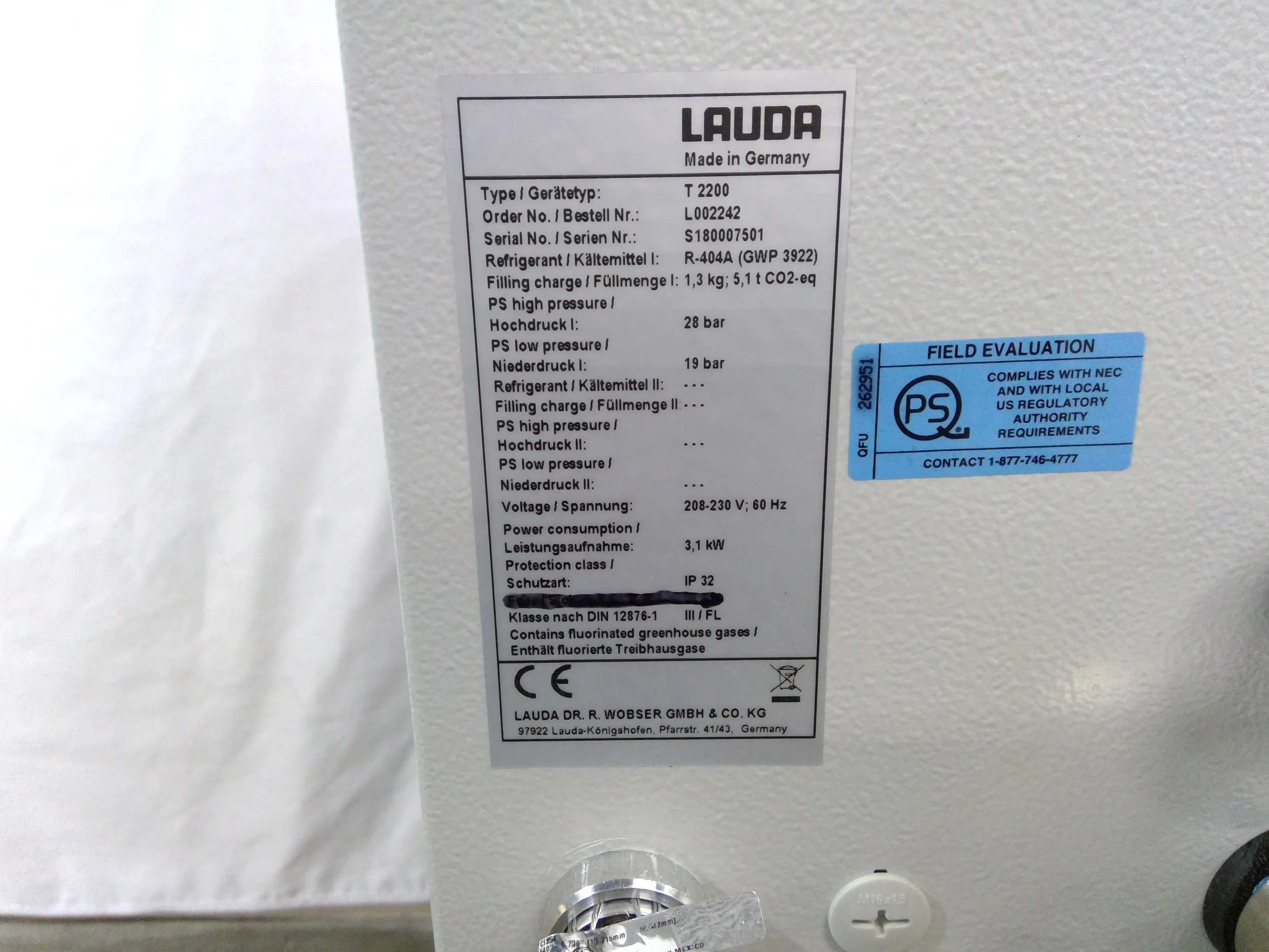 Lauda T2200 Refrigerated Chiller