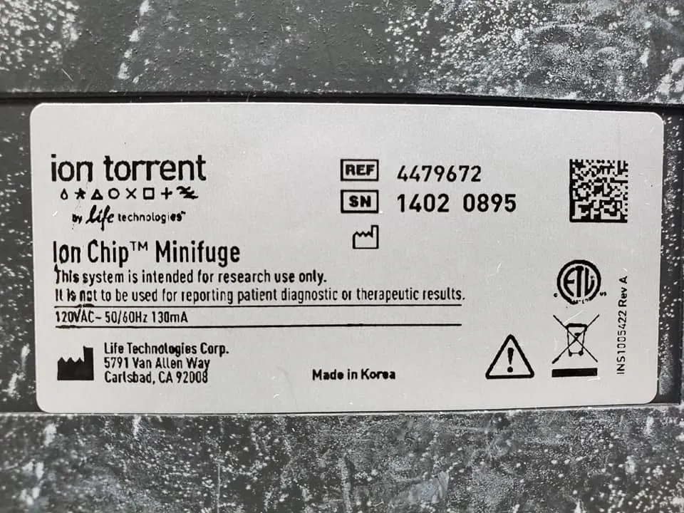 Life Technologies Ion Chip Minifuge 4779672 Microcentrifuge