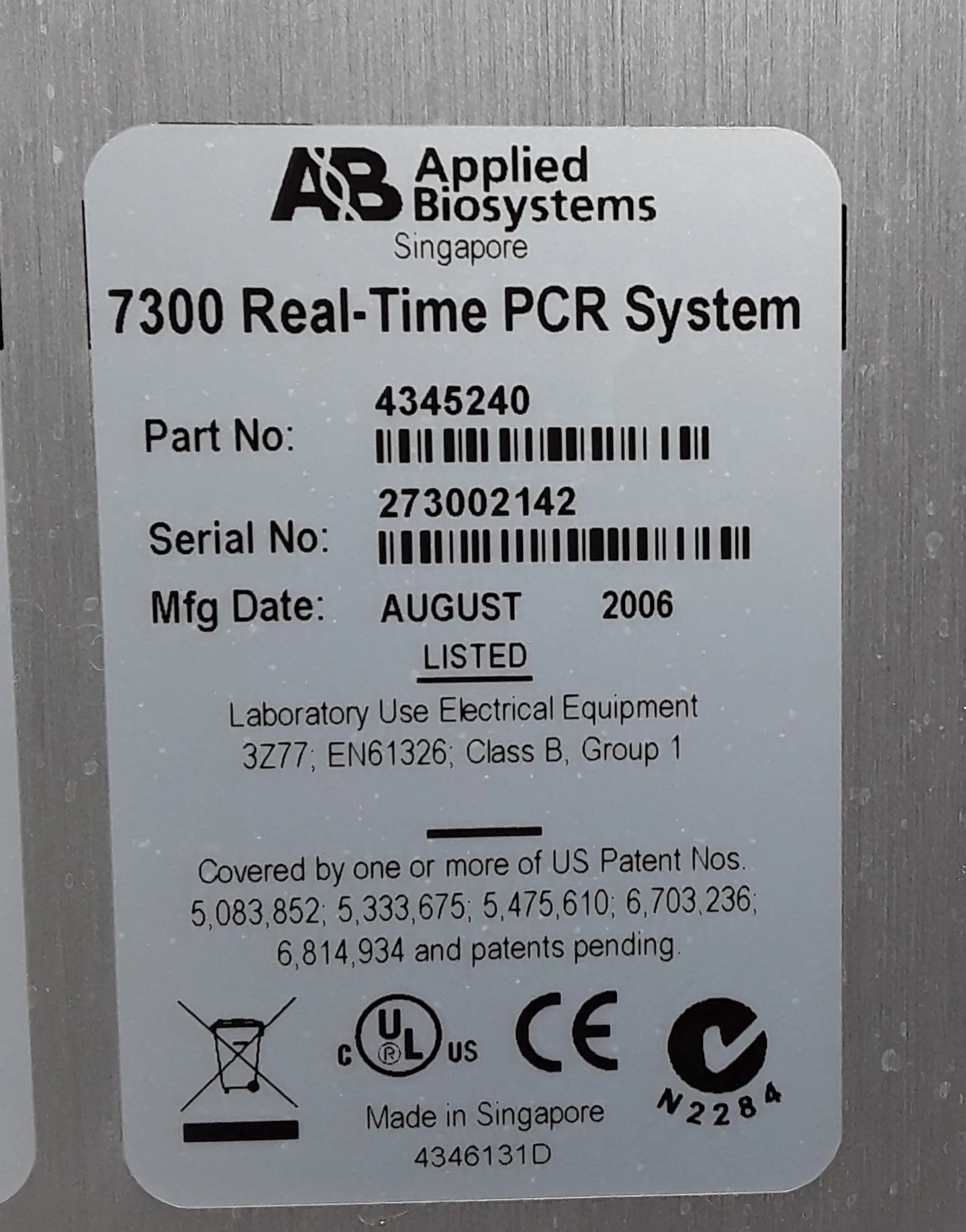 Applied Biosystems 7300 Real-Time PCR System