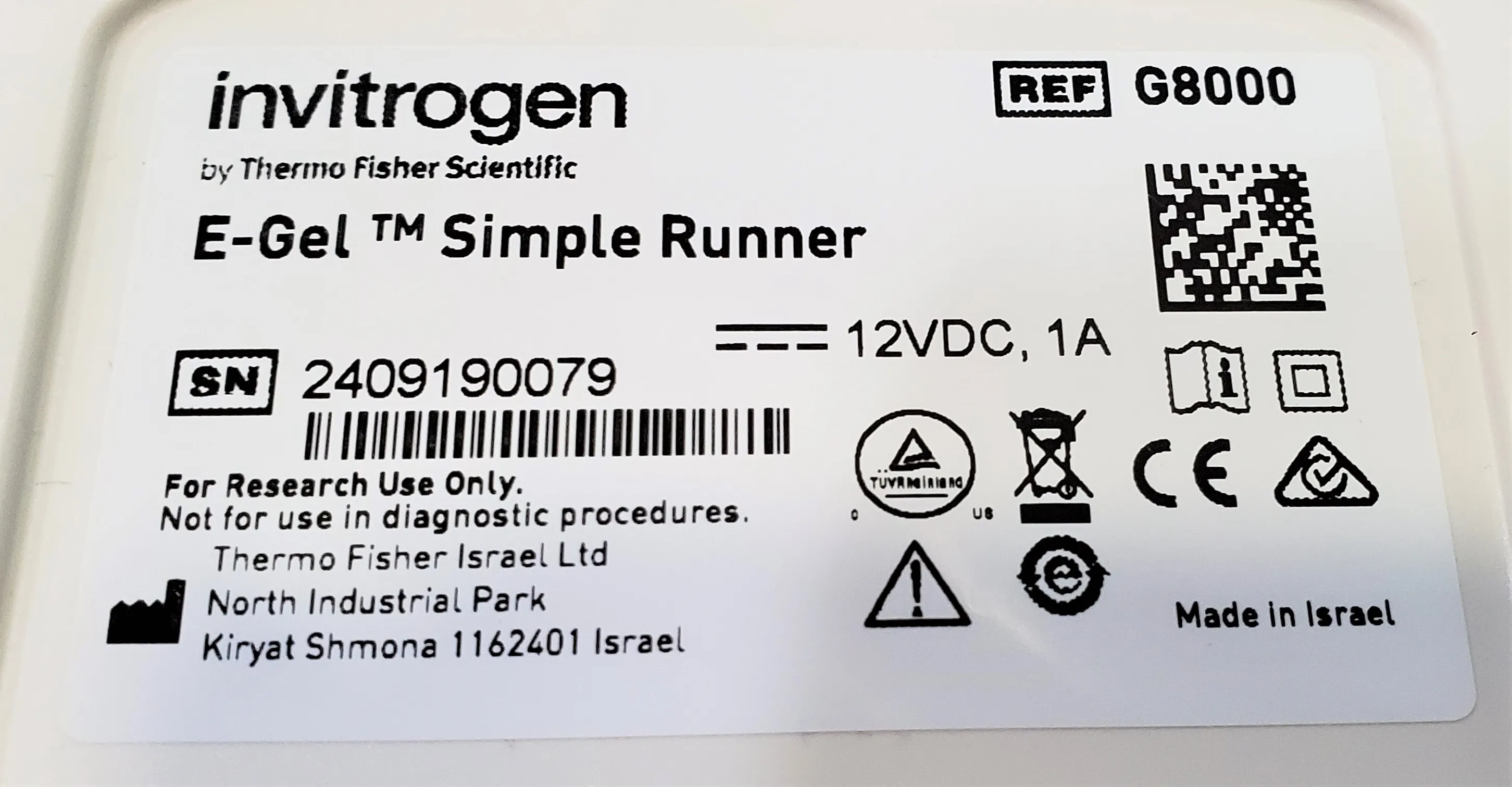 Invitrogen E-Gel Simple Runner Electrophoresis Device G800