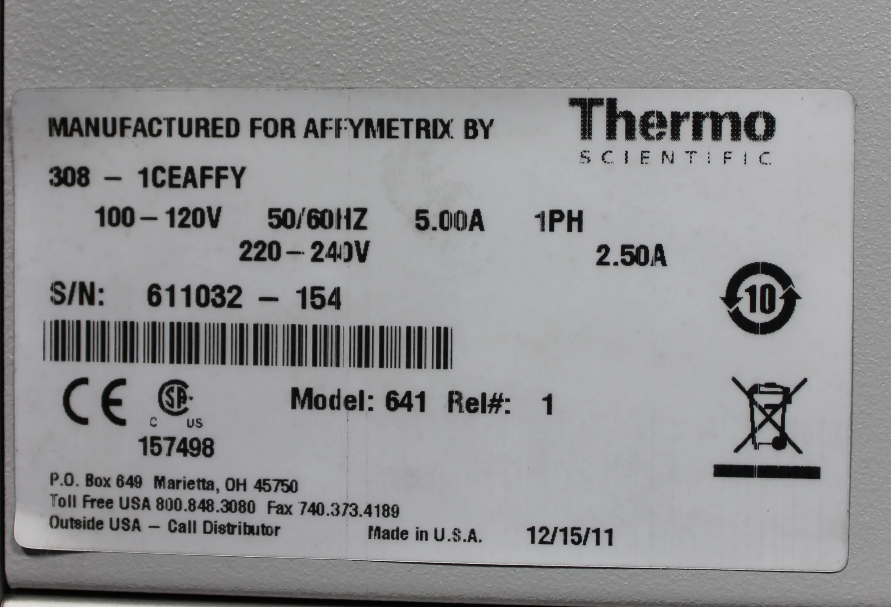 Affymetrix GeneChip Hybridization Oven 645