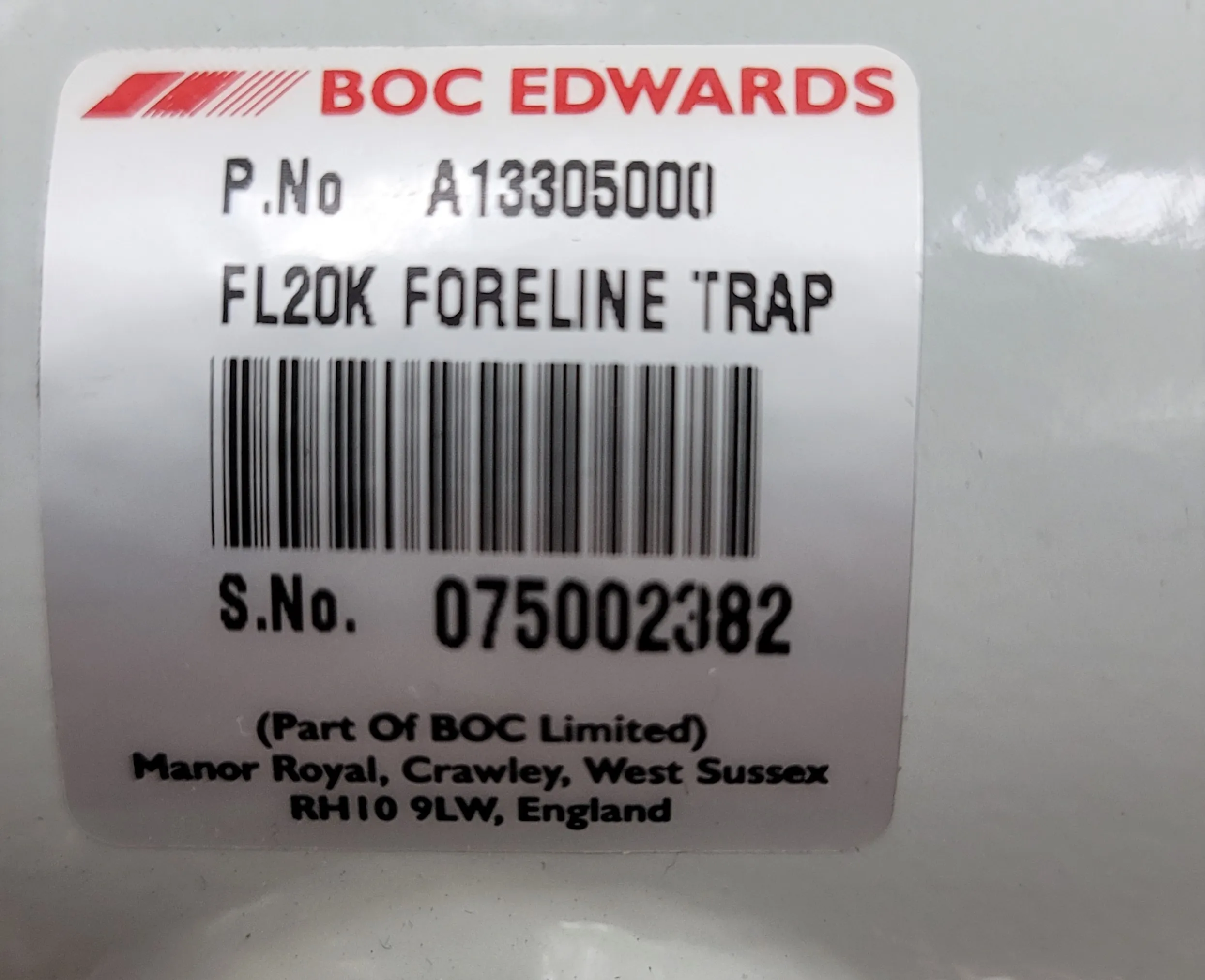 Edwards FL20K Foreline Inlet Trap