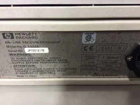 Agilent G1322A 1100 Series Micro Vacuum Degasser HPLC/FPLC/GC/CE