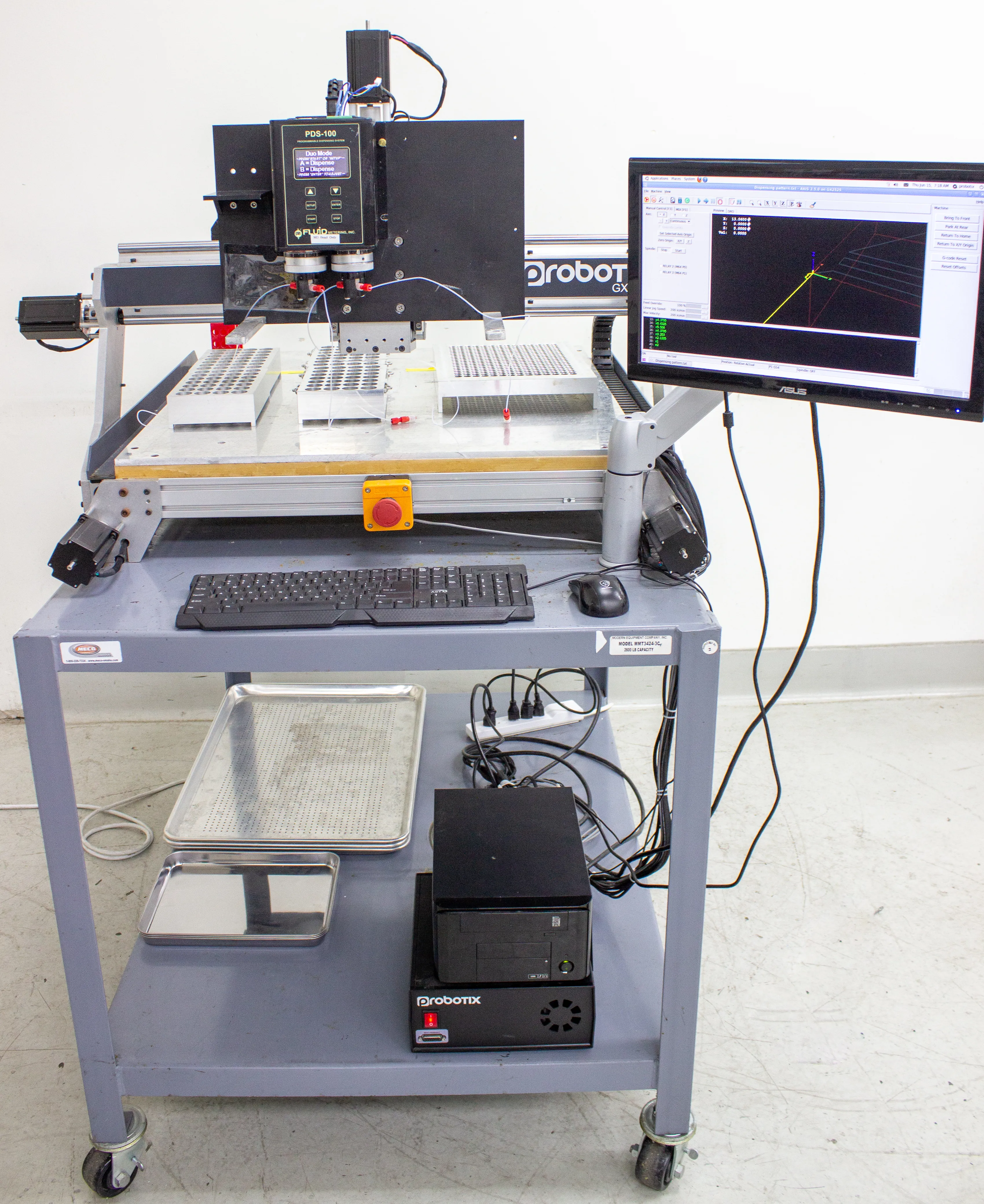 Probotix CNC Router GX2525 with Fluid PDS-100 Programmable Dispensing System