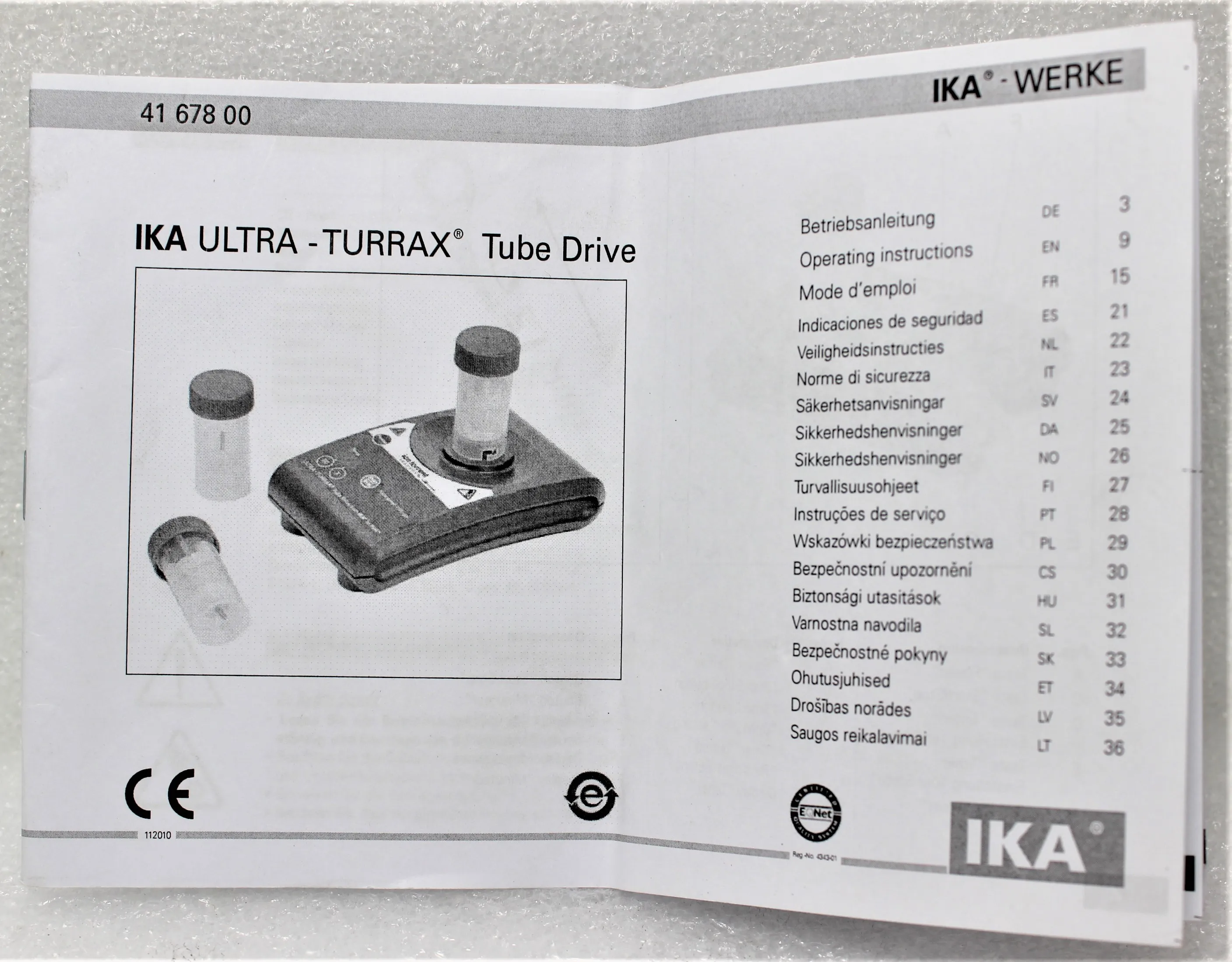 Ion Torrent Ultra-Turrax Tube Drive UT TD 1100 rpm Vortexer