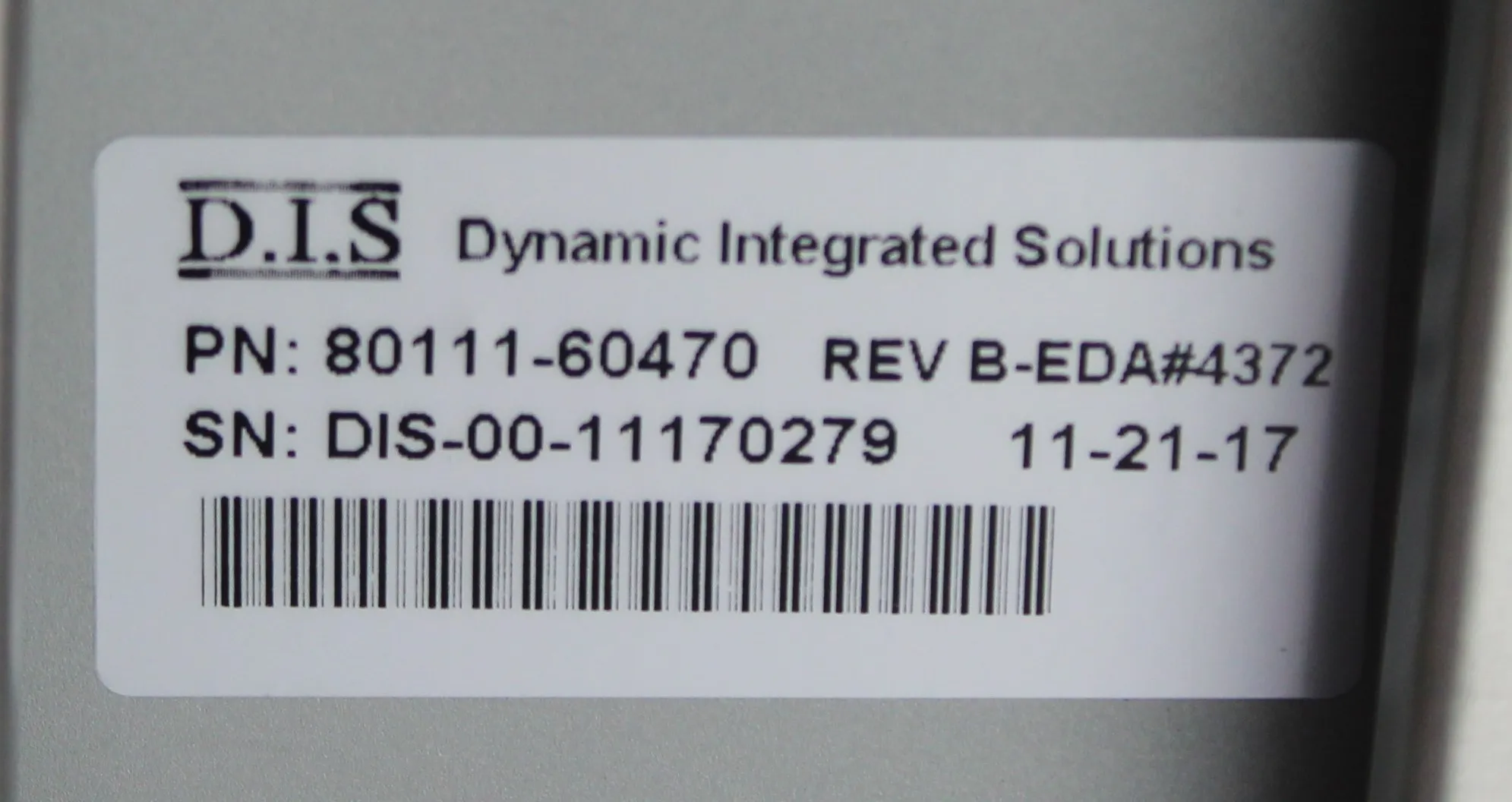 D.I.S Dynamic Integrated Solutions 80111-60470 Housing for Mass Spectrometry