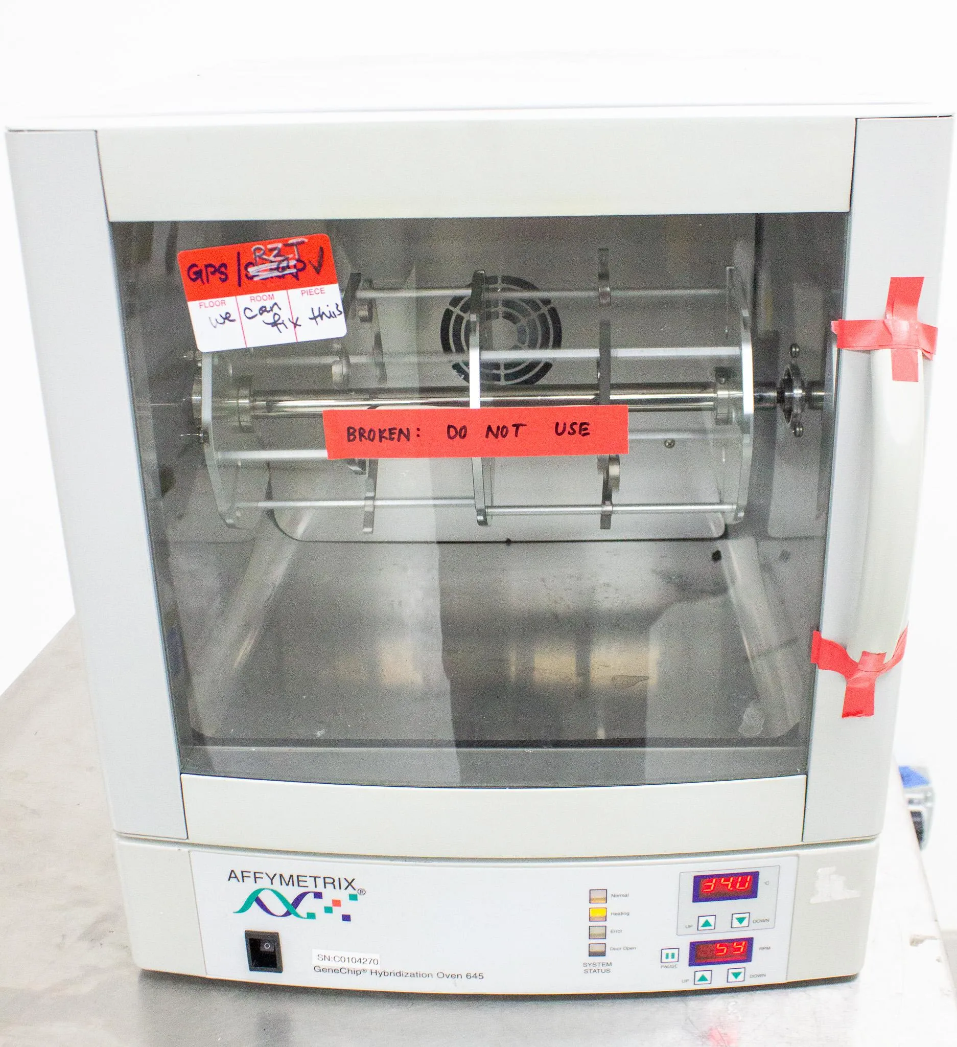 Affymetrix GeneChip Hybridization Oven 645 P/N 00-0331